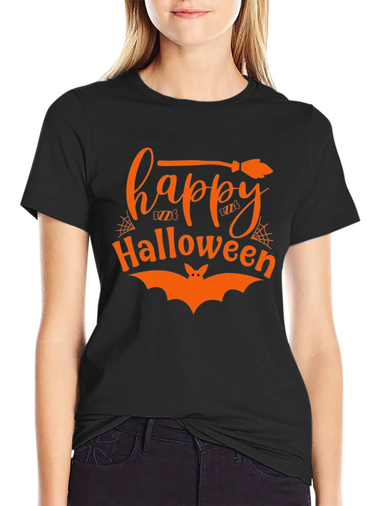 Happy Halloween T-Shirt - Black Cotton Tee