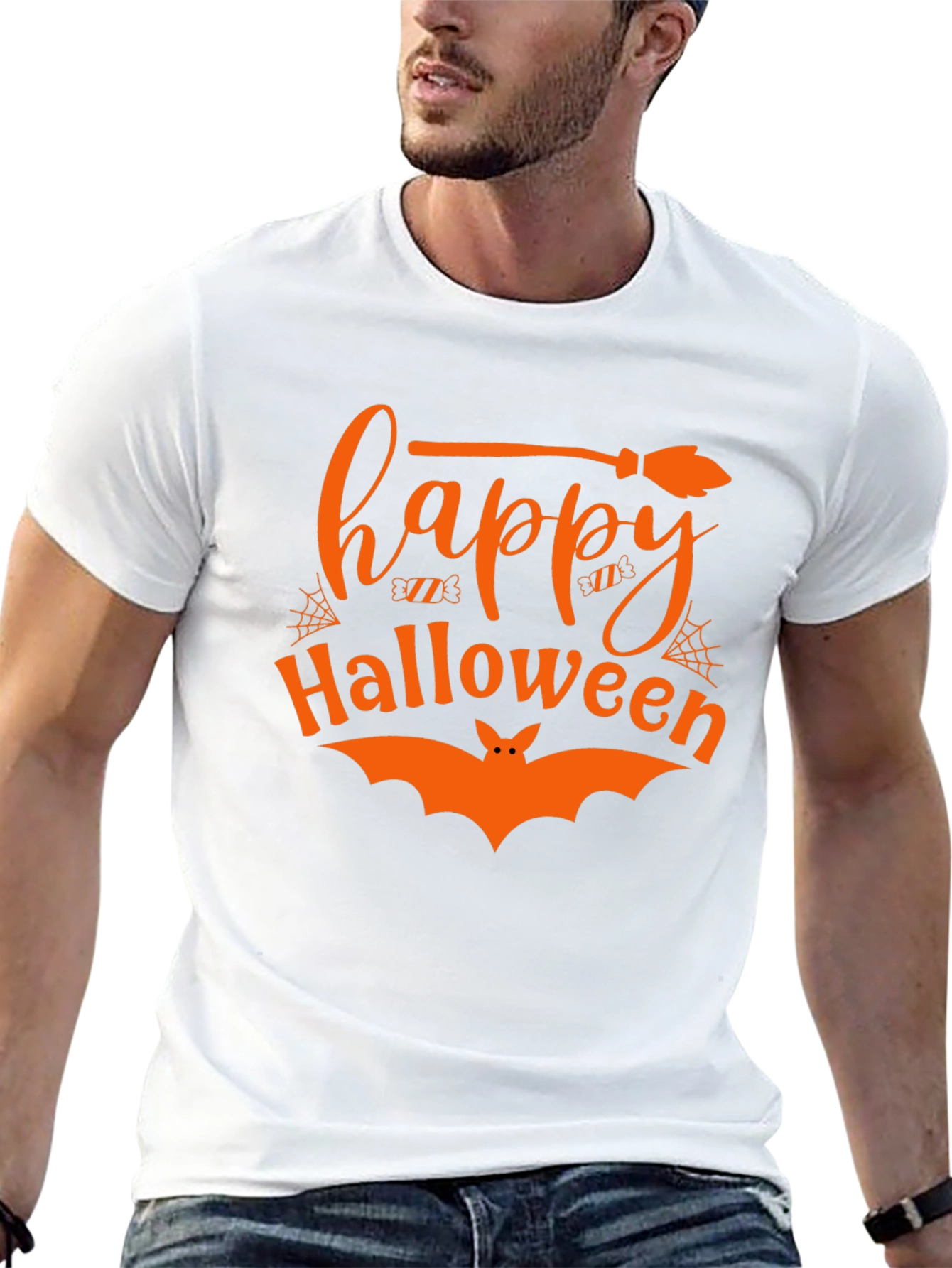 Happy Halloween T-Shirt - Black Cotton Tee