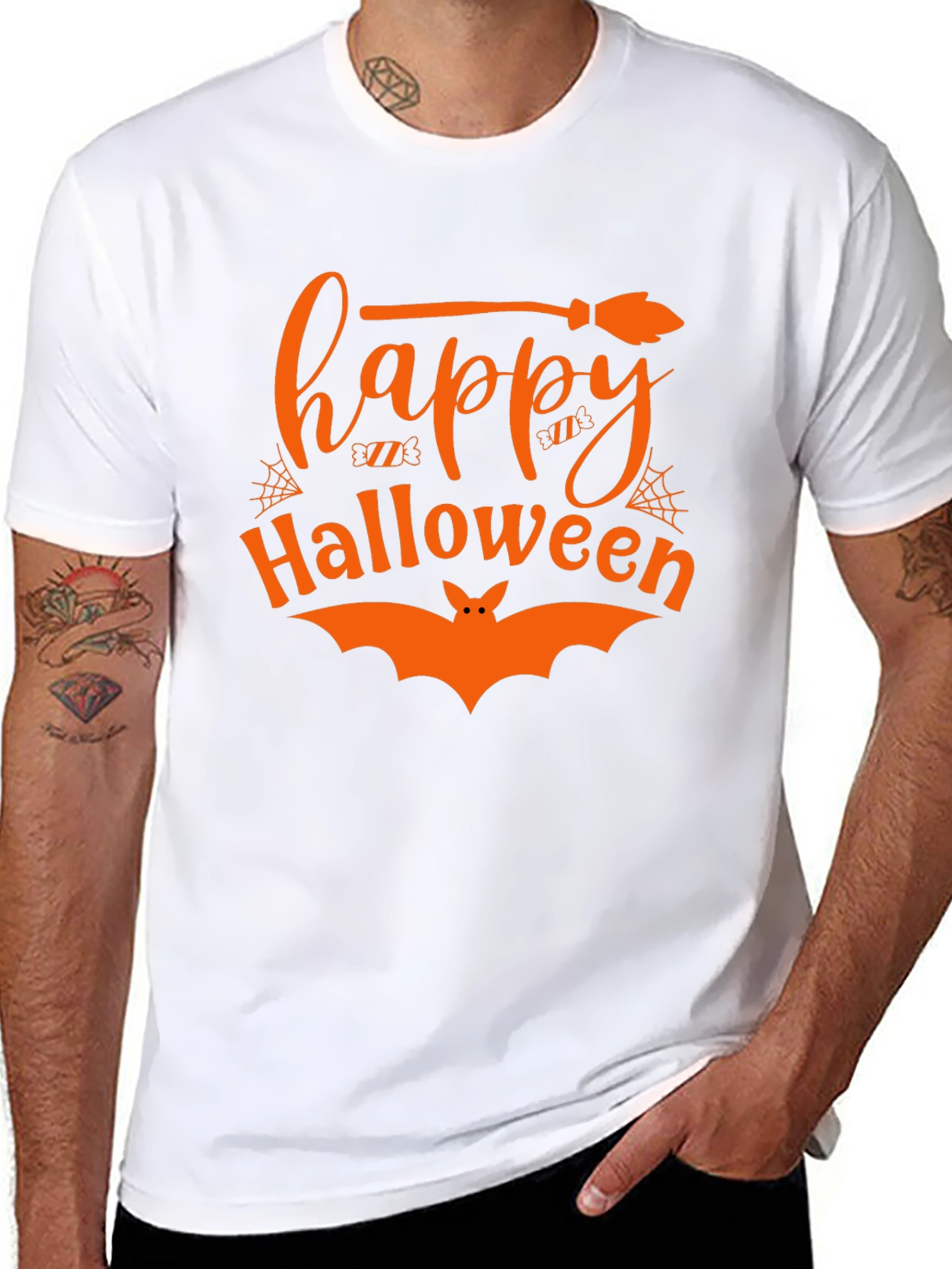 Happy Halloween T-Shirt - Black Cotton Tee