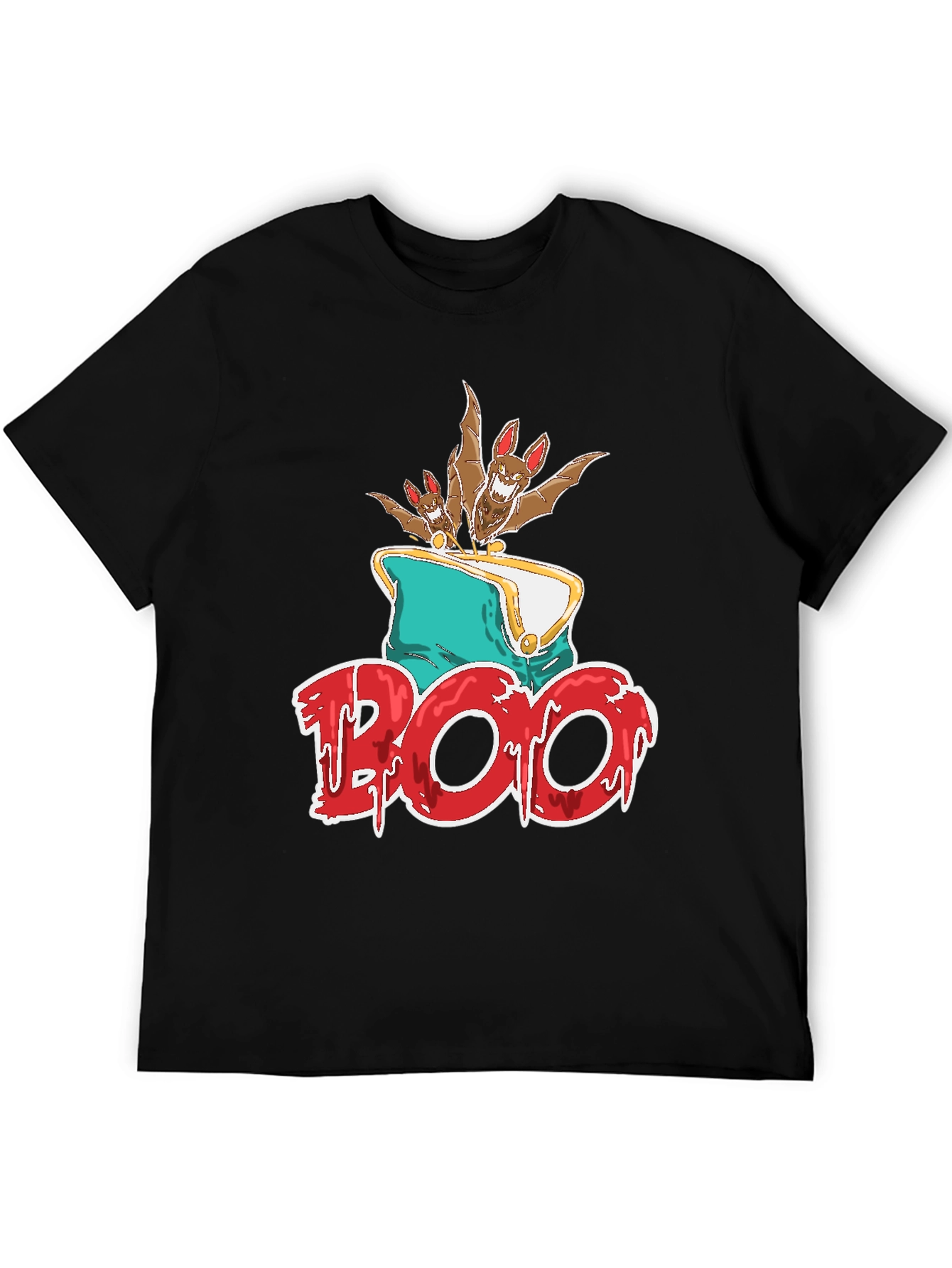 Boo Bats Graphic Tee Halloween Spooky Shirt