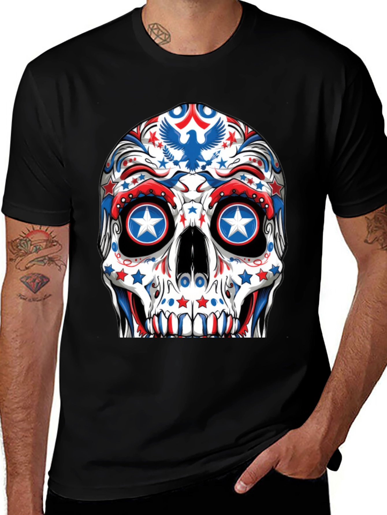 Patriotic Skull T-Shirt - USA Theme