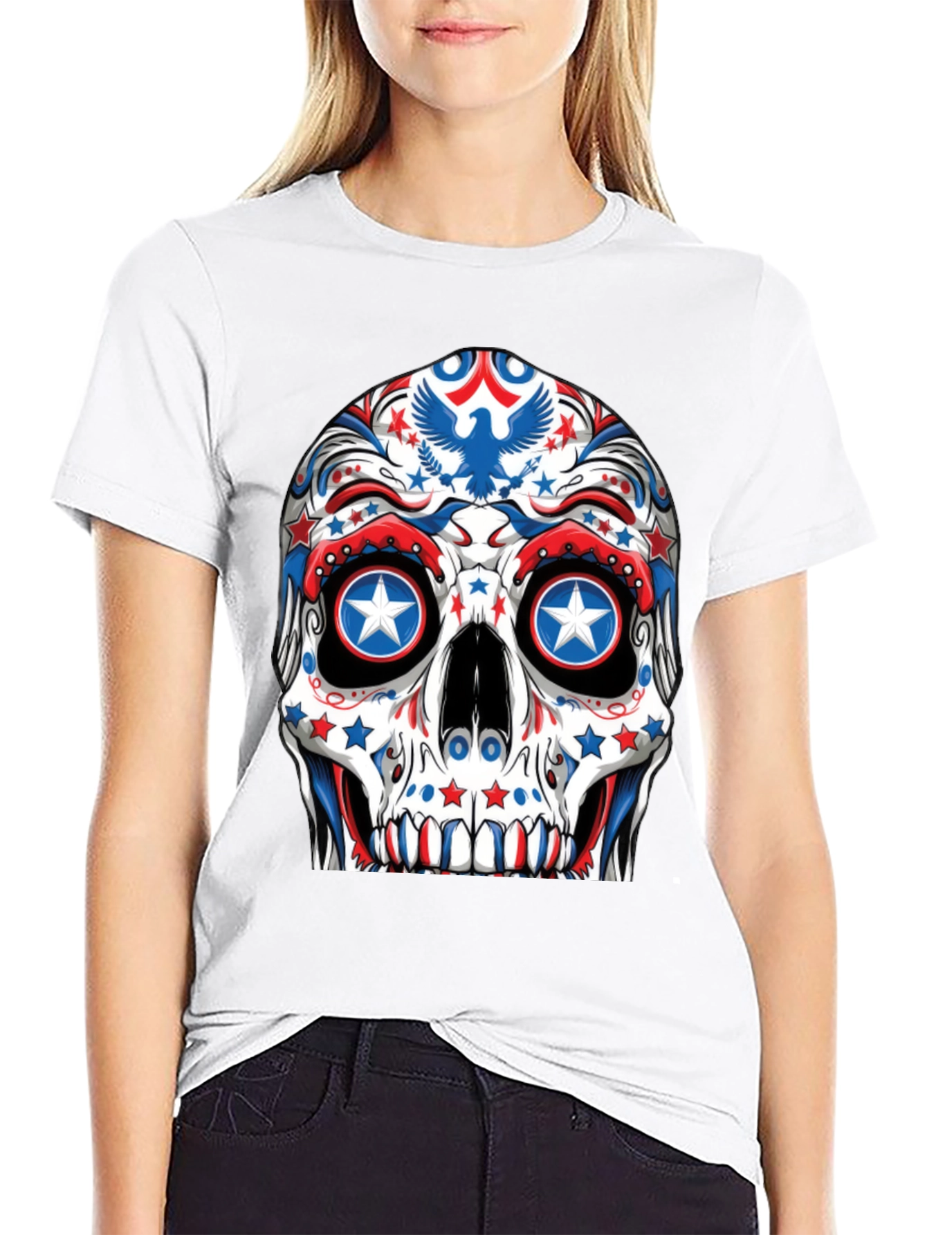 Patriotic Skull T-Shirt - USA Theme