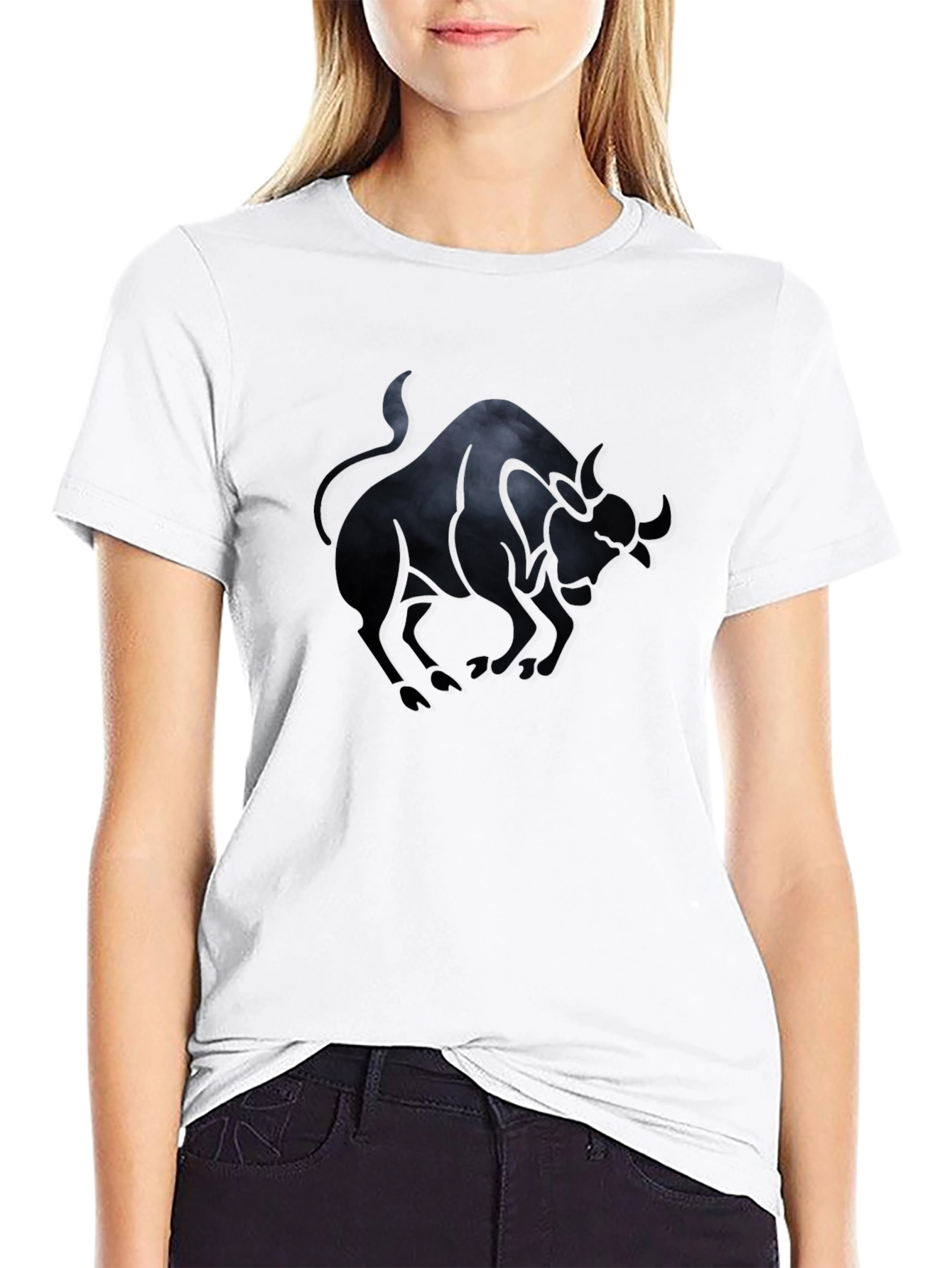 Black Taurus Graphic Tee - Zodiac Style