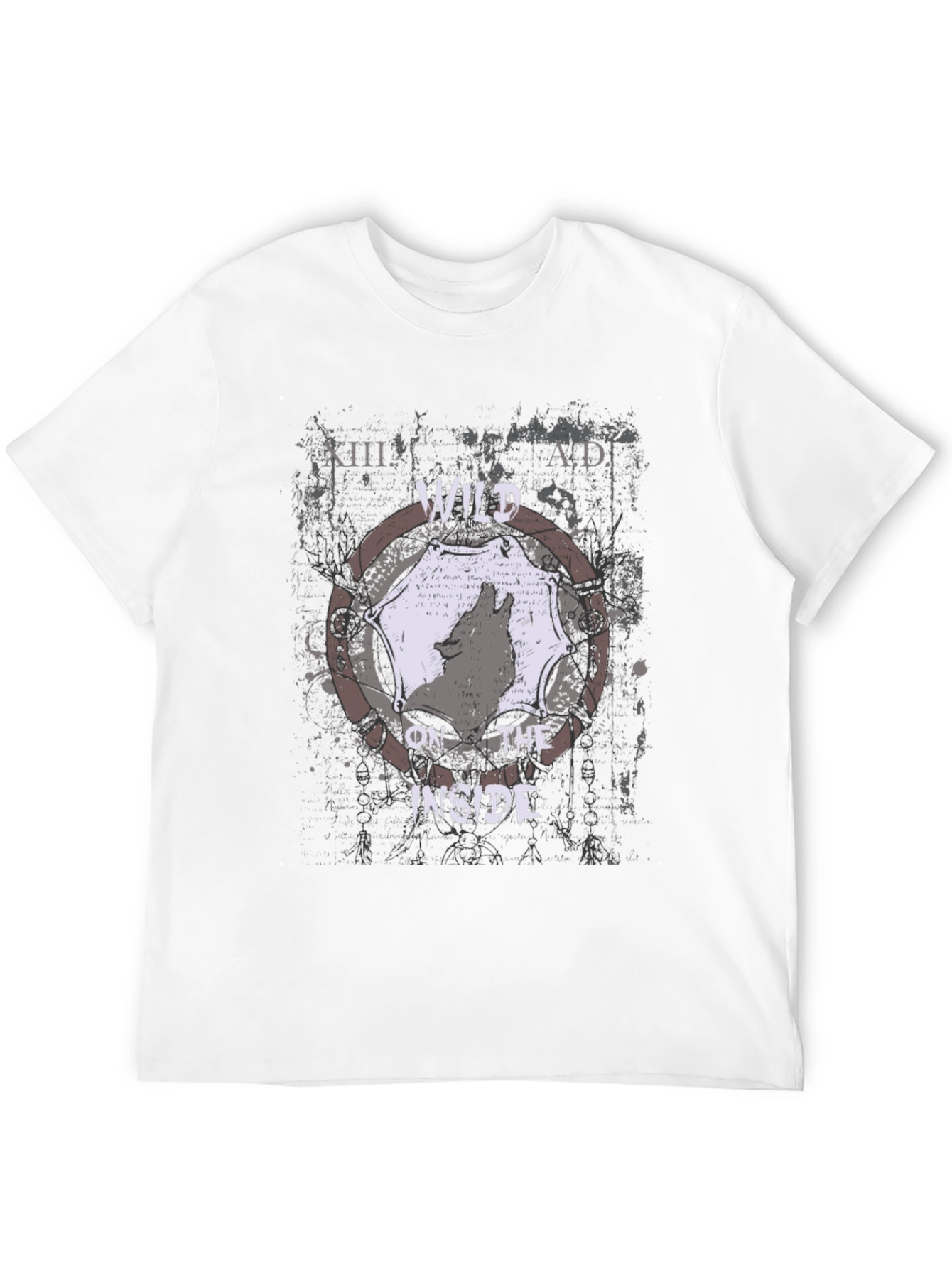 Wild Inside Mens Graphic Tee - Black
