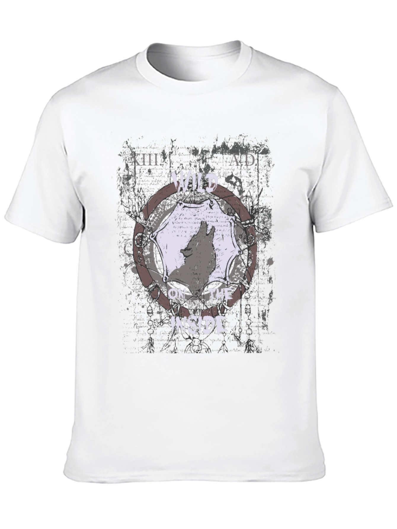 Wild Inside Mens Graphic Tee - Black