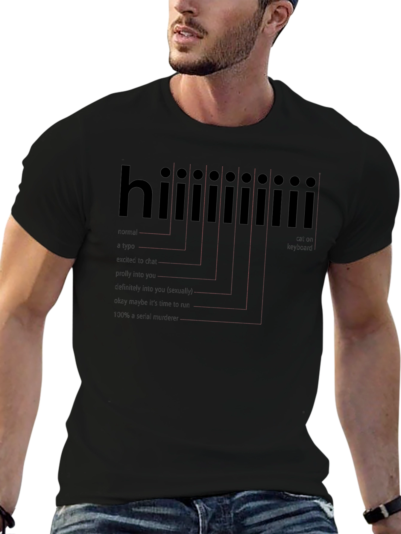Funny Hi T-Shirt - Serial Killer Alert