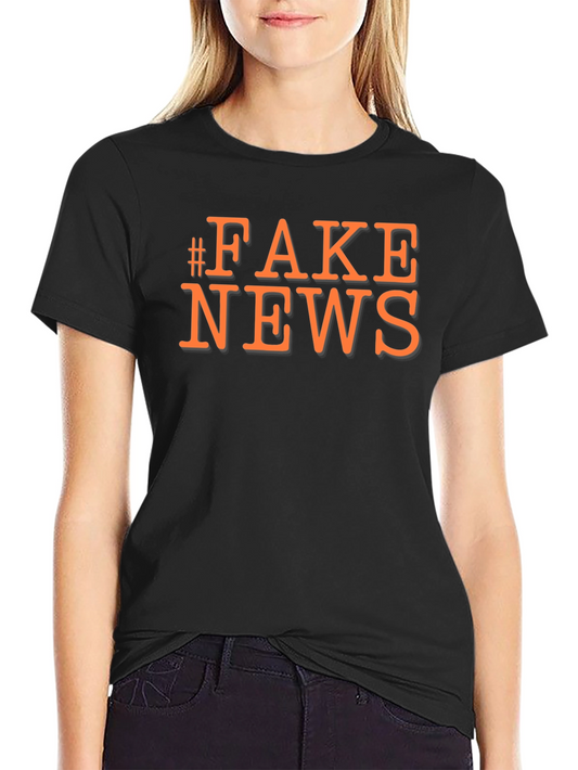Fake News Graphic Tee - Black