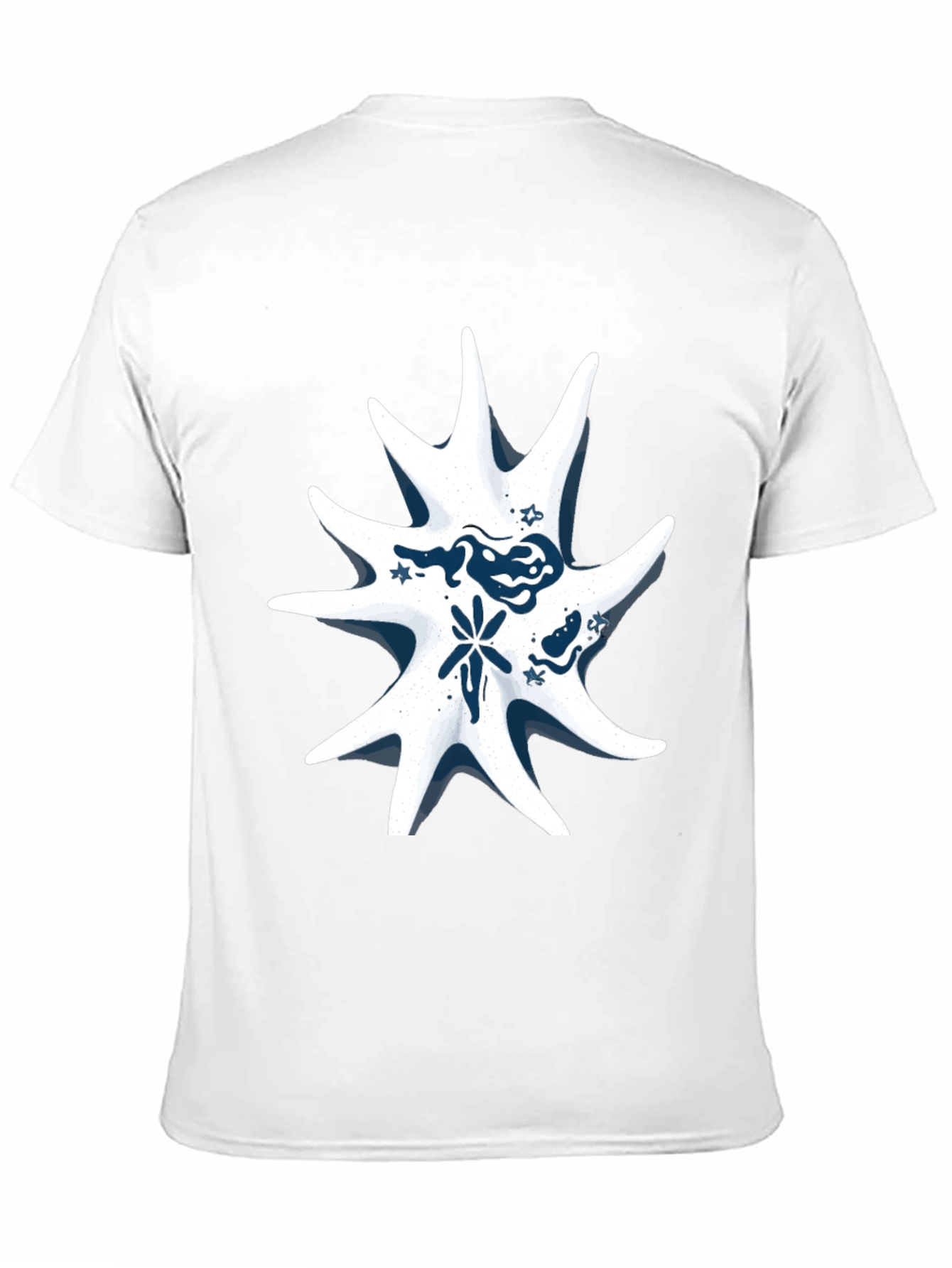 Abstract Star Graphic Tee - Stylish Black T-Shirt
