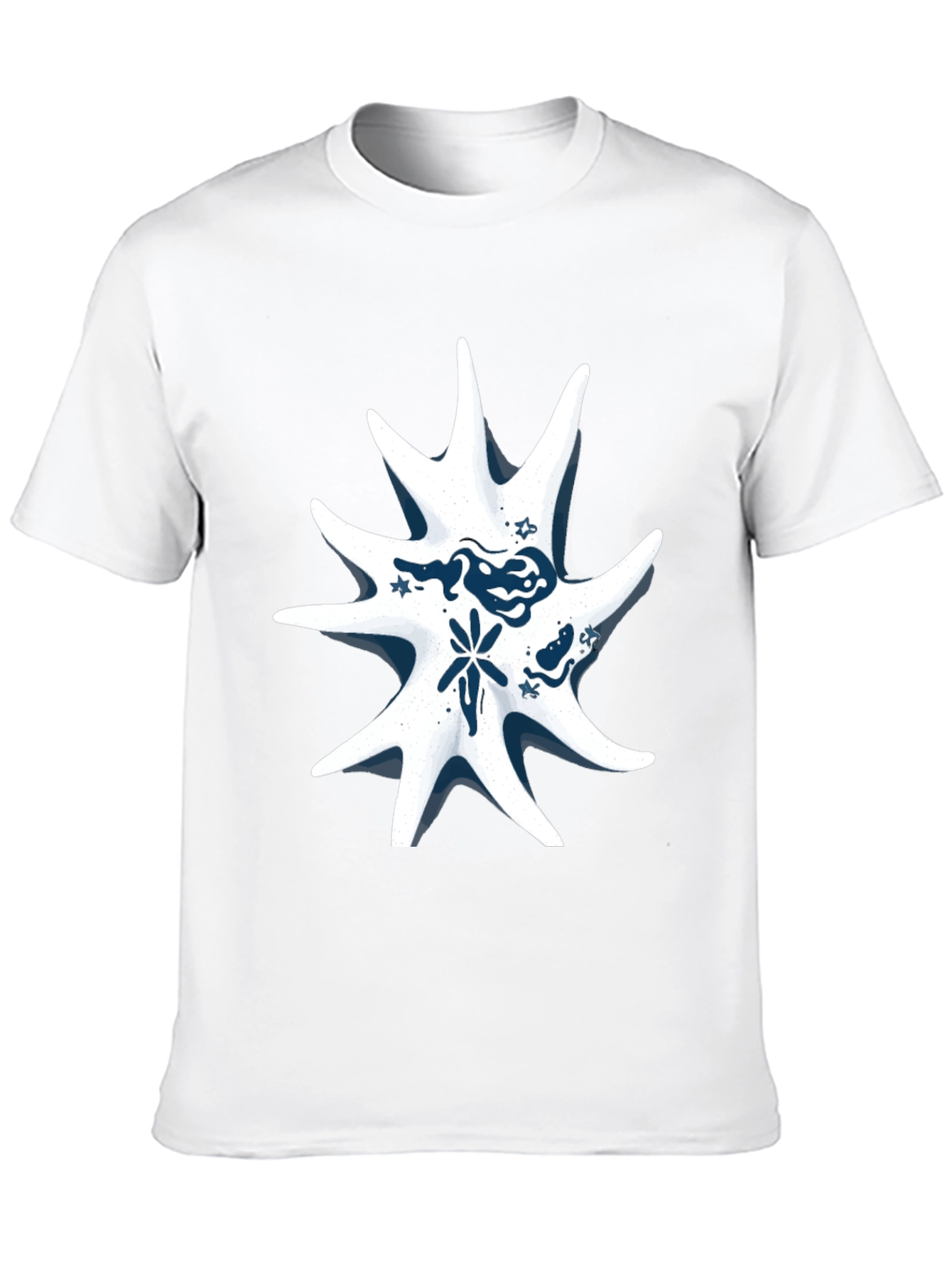 Abstract Star Graphic Tee - Stylish Black T-Shirt