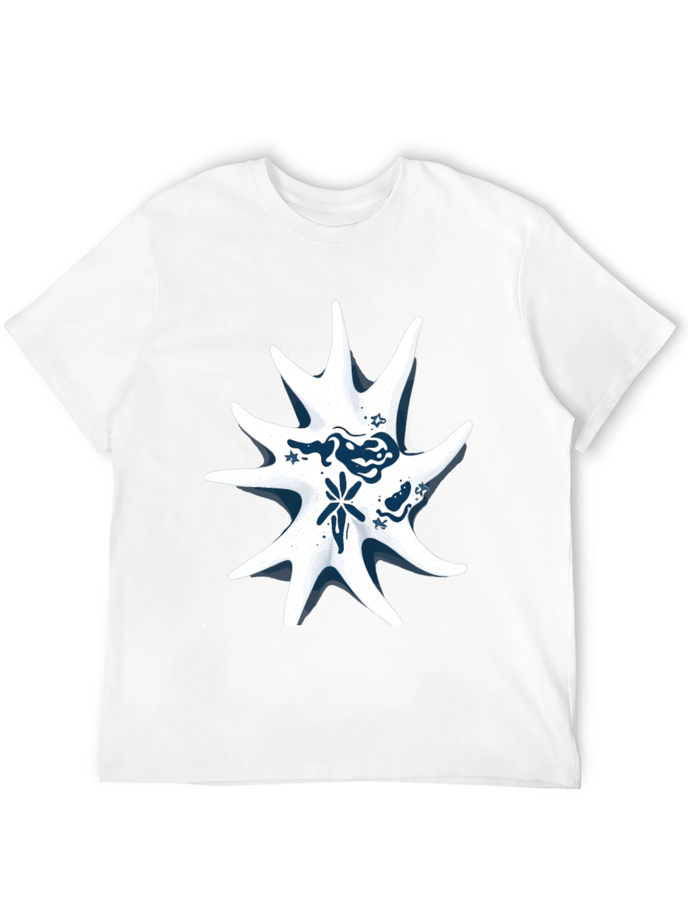 Abstract Star Graphic Tee - Stylish Black T-Shirt
