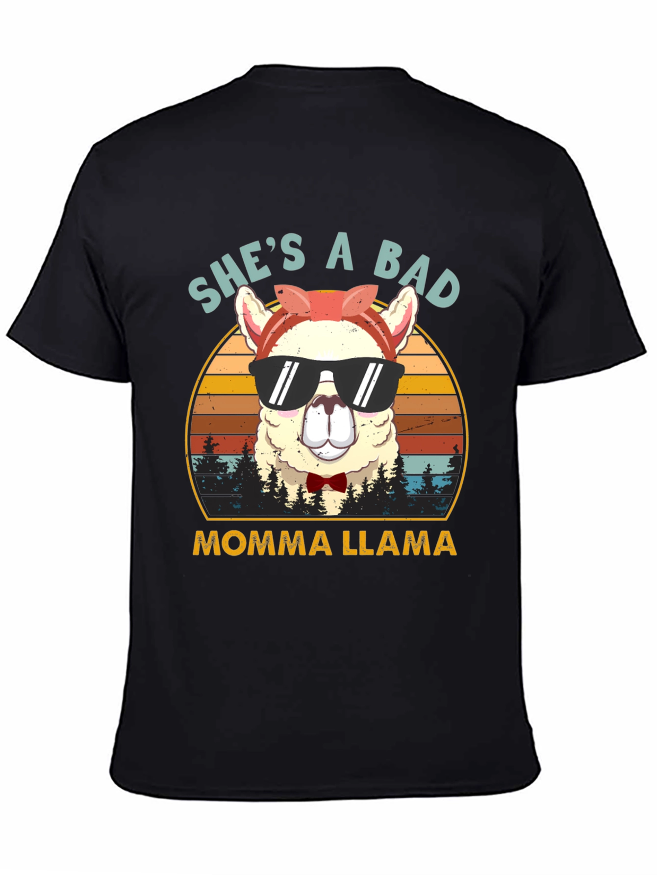 Shes a Bad Momma Llama Graphic T-Shirt