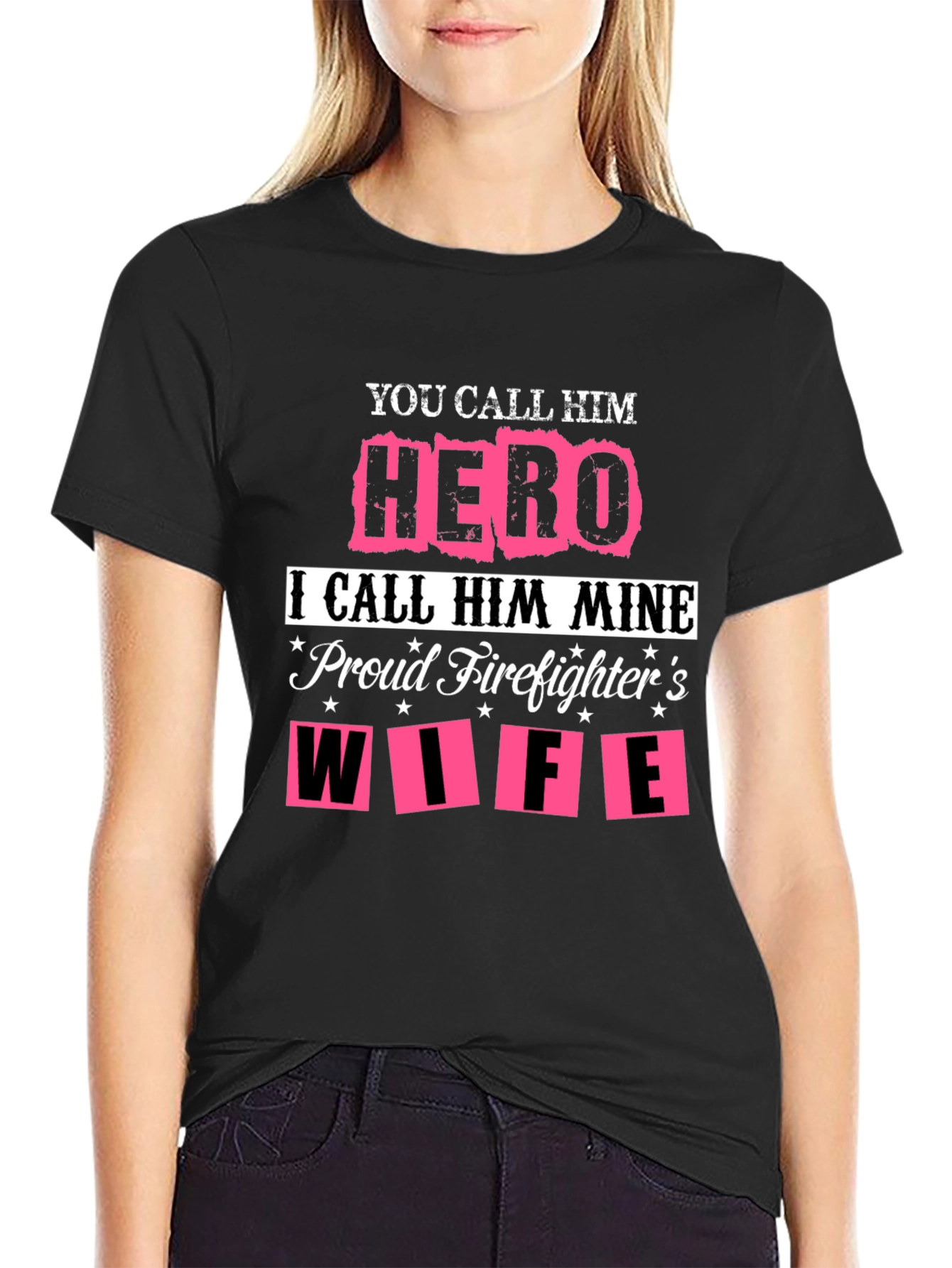 Proud Firefighters Wife Graphic Tee