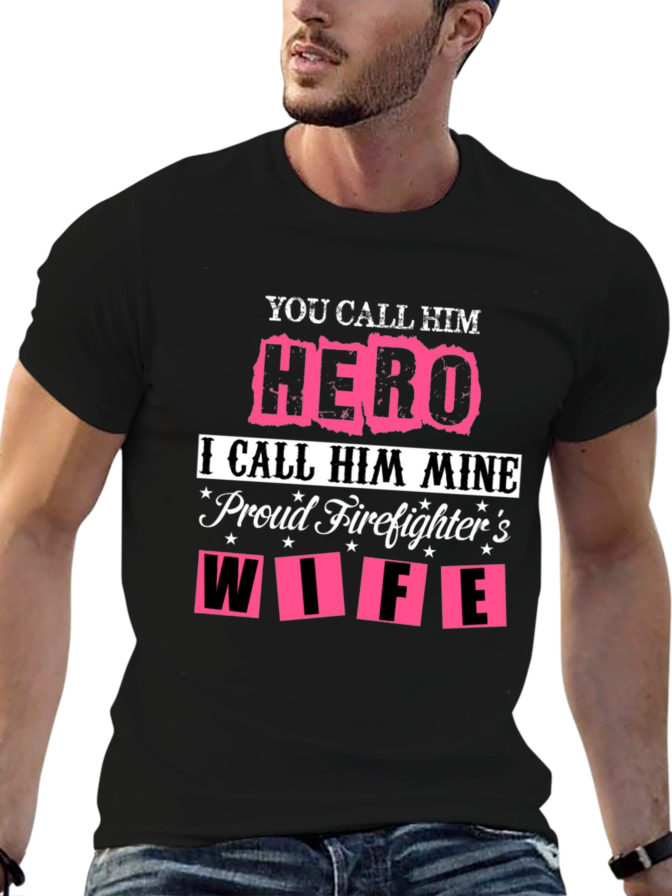 Proud Firefighters Wife Graphic Tee