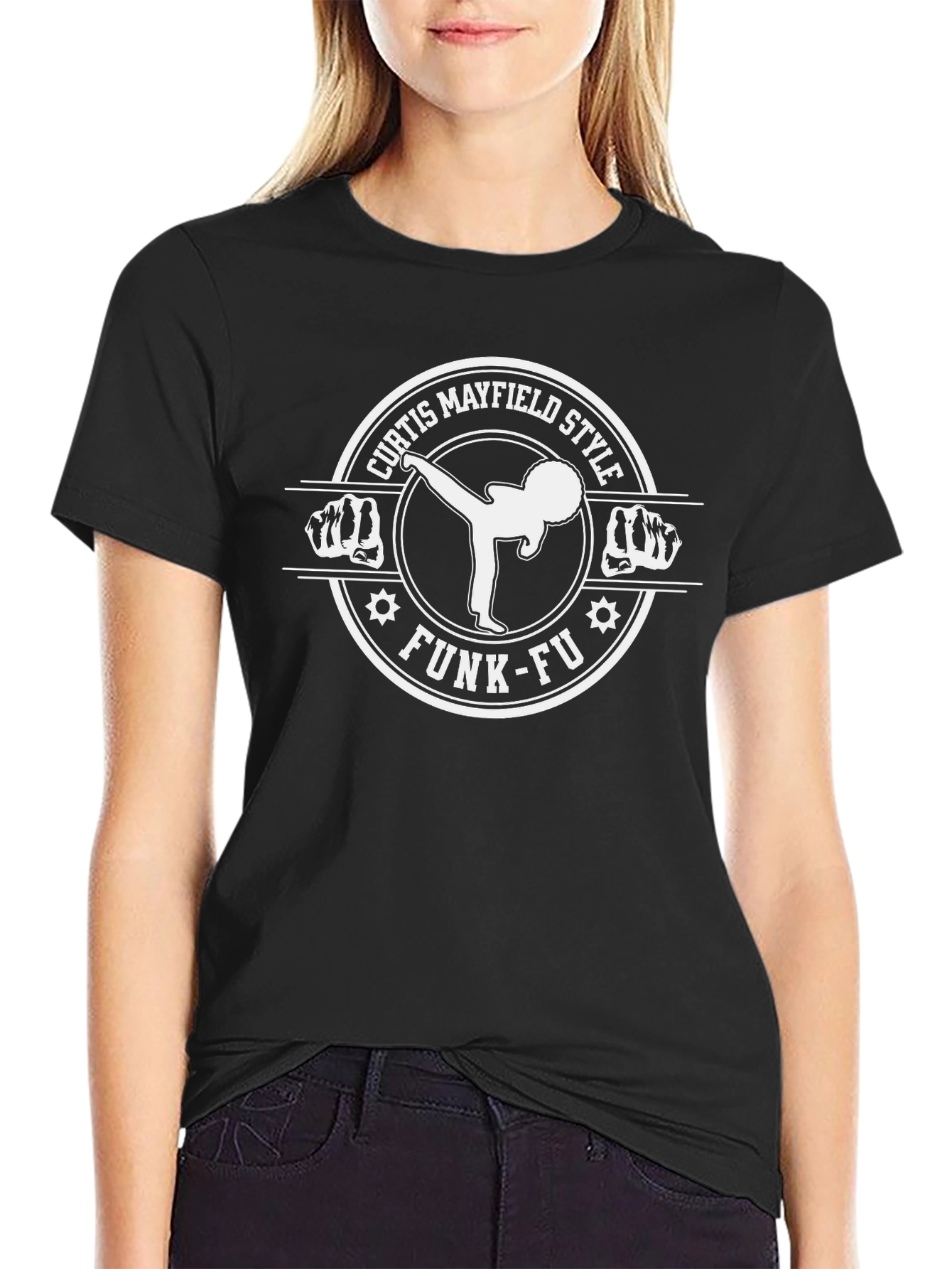Curtis Mayfield Funk-Fu Style Graphic T-Shirt