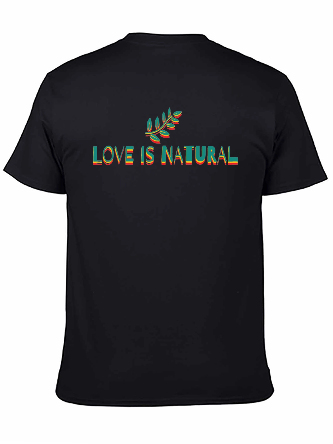 Love Is Natural Graphic Tee - Black