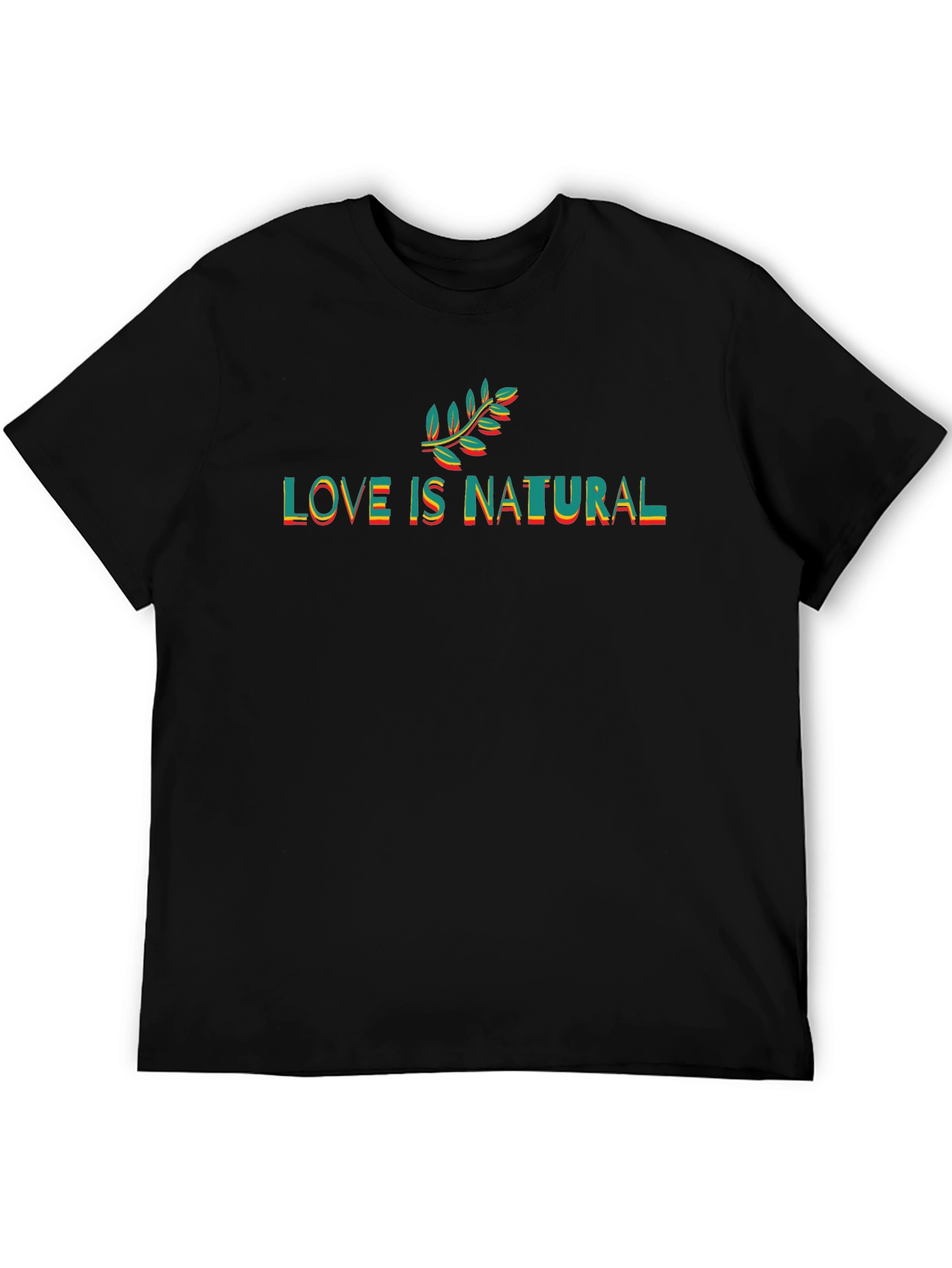 Love Is Natural Graphic Tee - Black