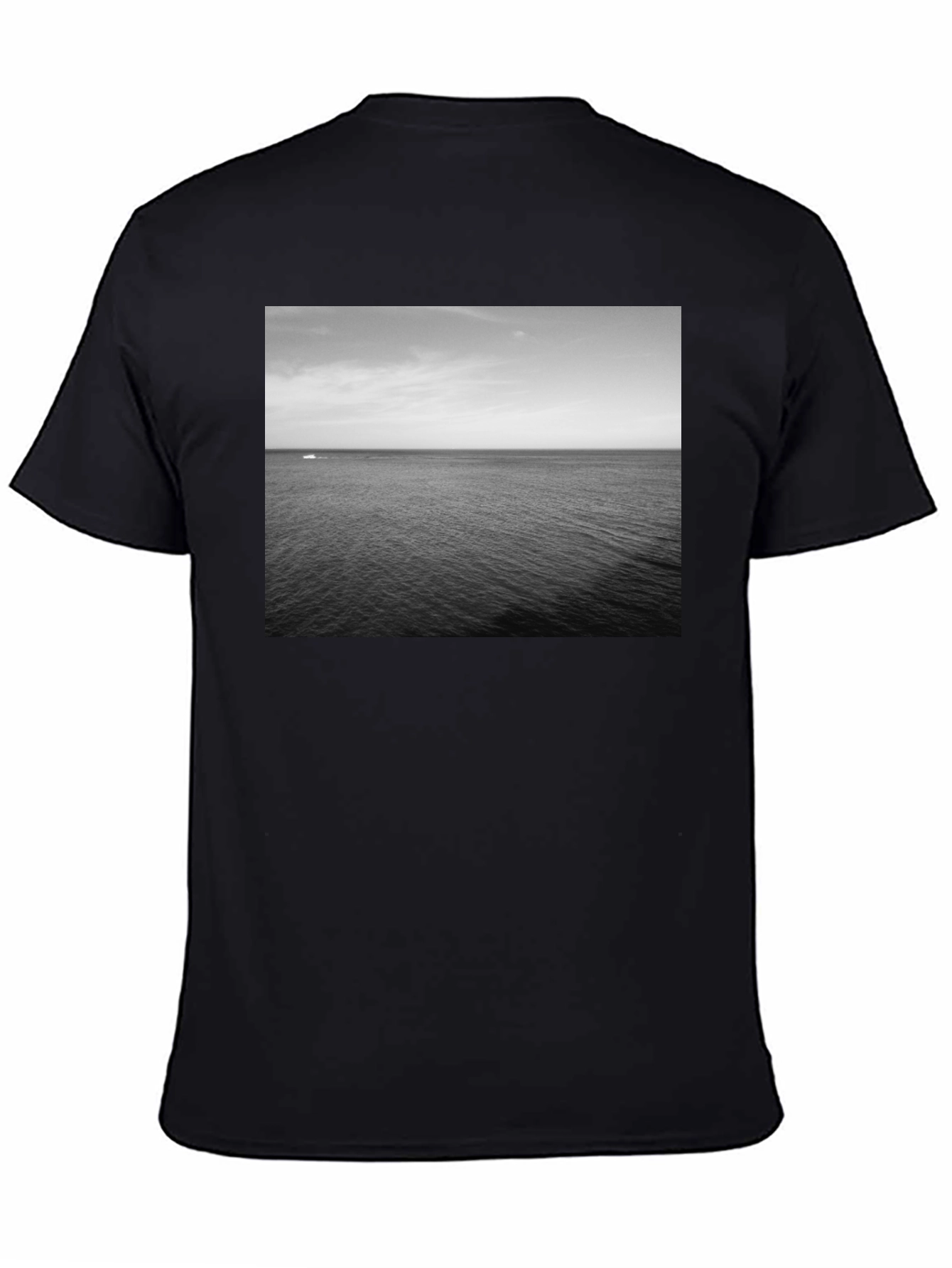 Ocean View Graphic Tee - Black Casual Shirt