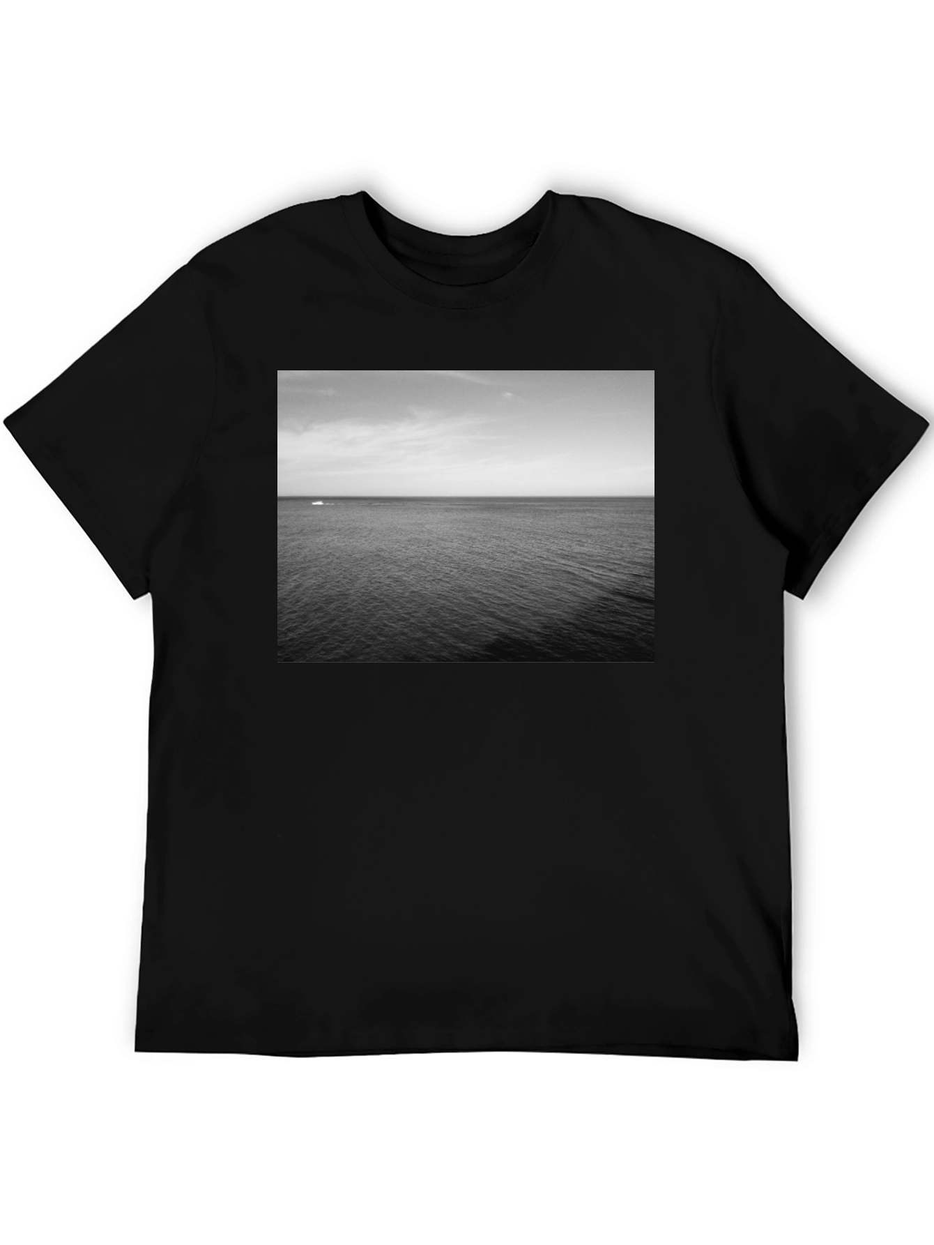 Ocean View Graphic Tee - Black Casual Shirt