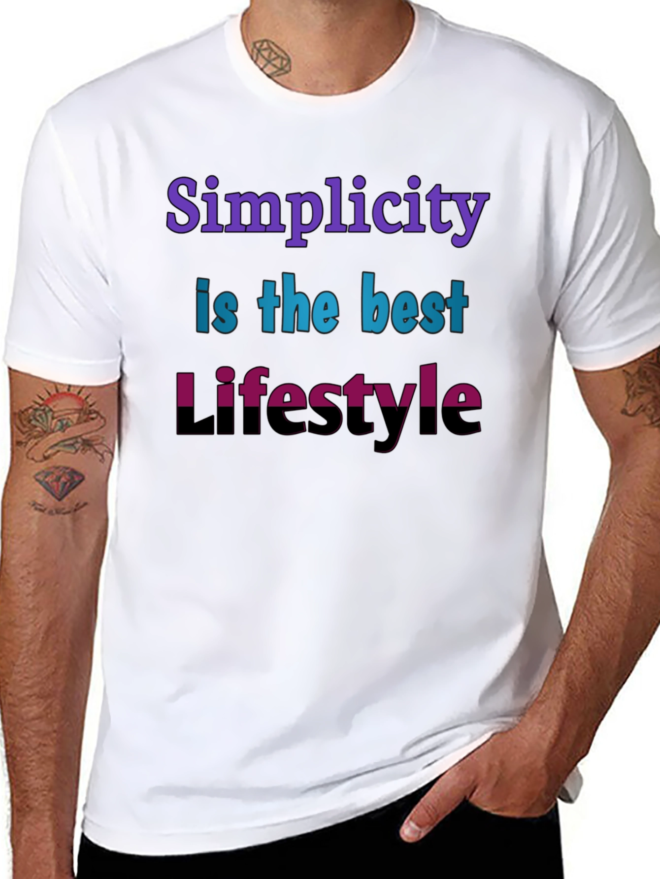 Simplicity Lifestyle Graphic Tee - Black Casual T-Shirt