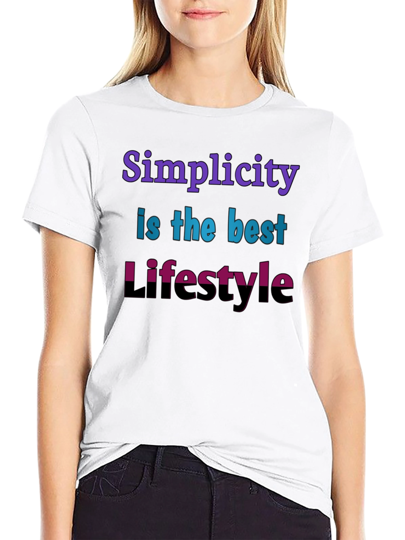 Simplicity Lifestyle Graphic Tee - Black Casual T-Shirt