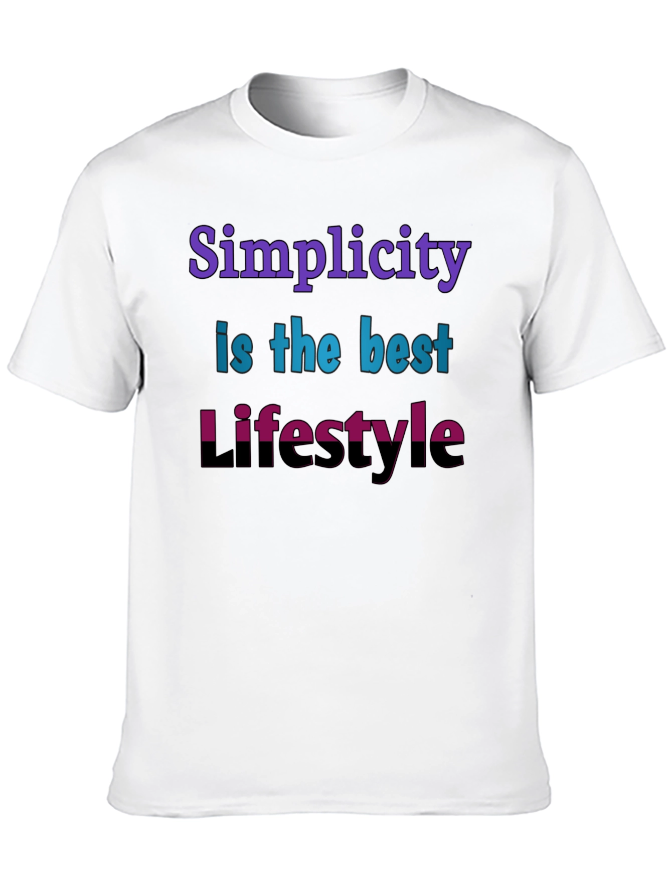 Simplicity Lifestyle Graphic Tee - Black Casual T-Shirt
