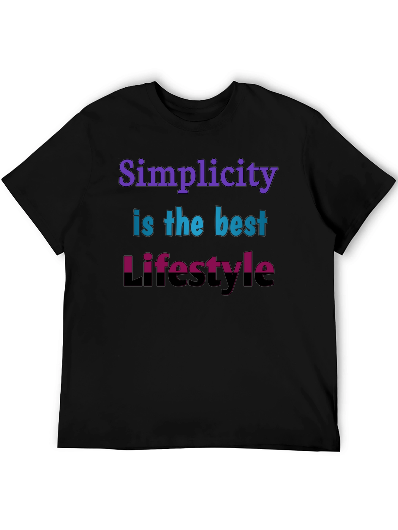 Simplicity Lifestyle Graphic Tee - Black Casual T-Shirt