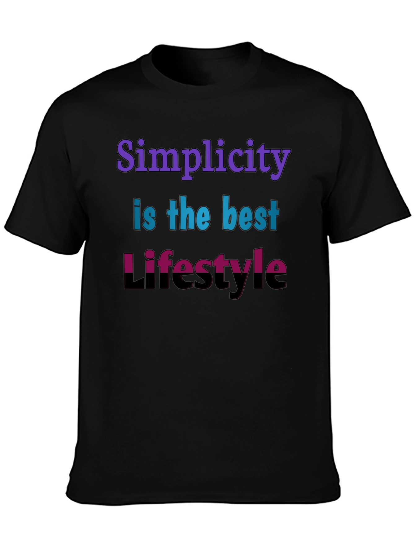 Simplicity Lifestyle Graphic Tee - Black Casual T-Shirt