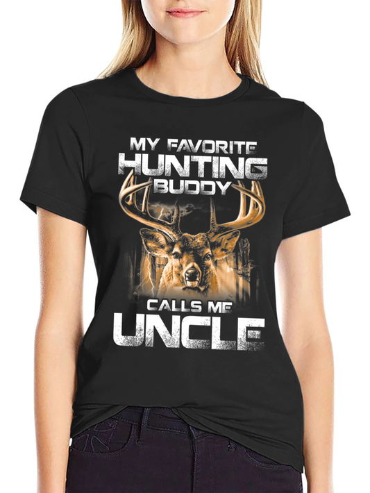 Hunting Buddy Uncle T-Shirt Deer Design Gift for Hunters