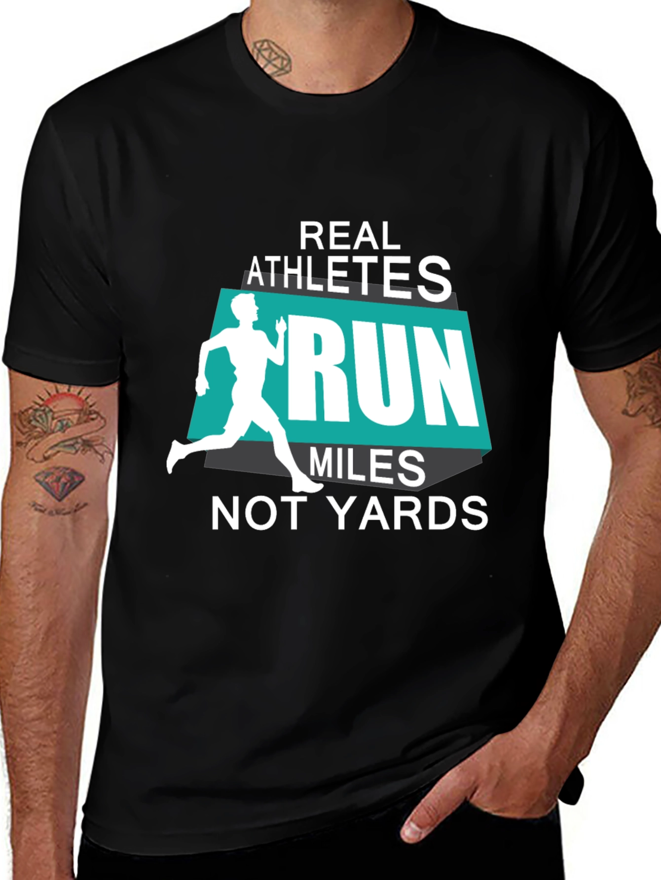Real Athletes Run Miles T-Shirt