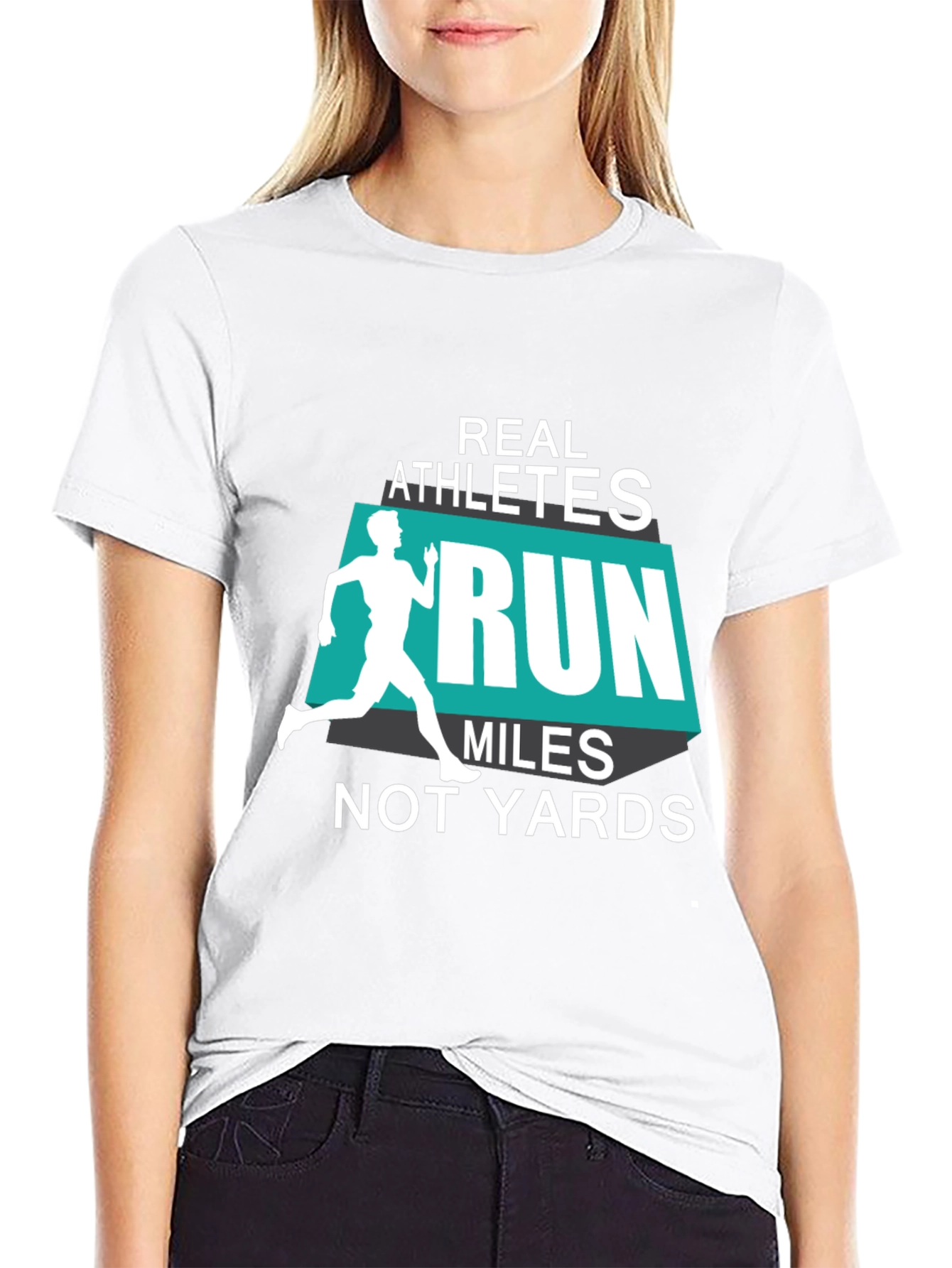 Real Athletes Run Miles T-Shirt