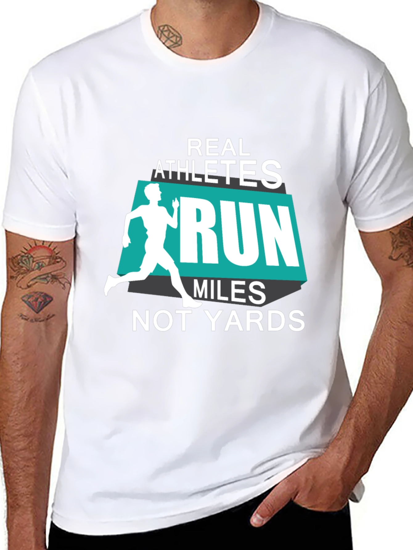 Real Athletes Run Miles T-Shirt