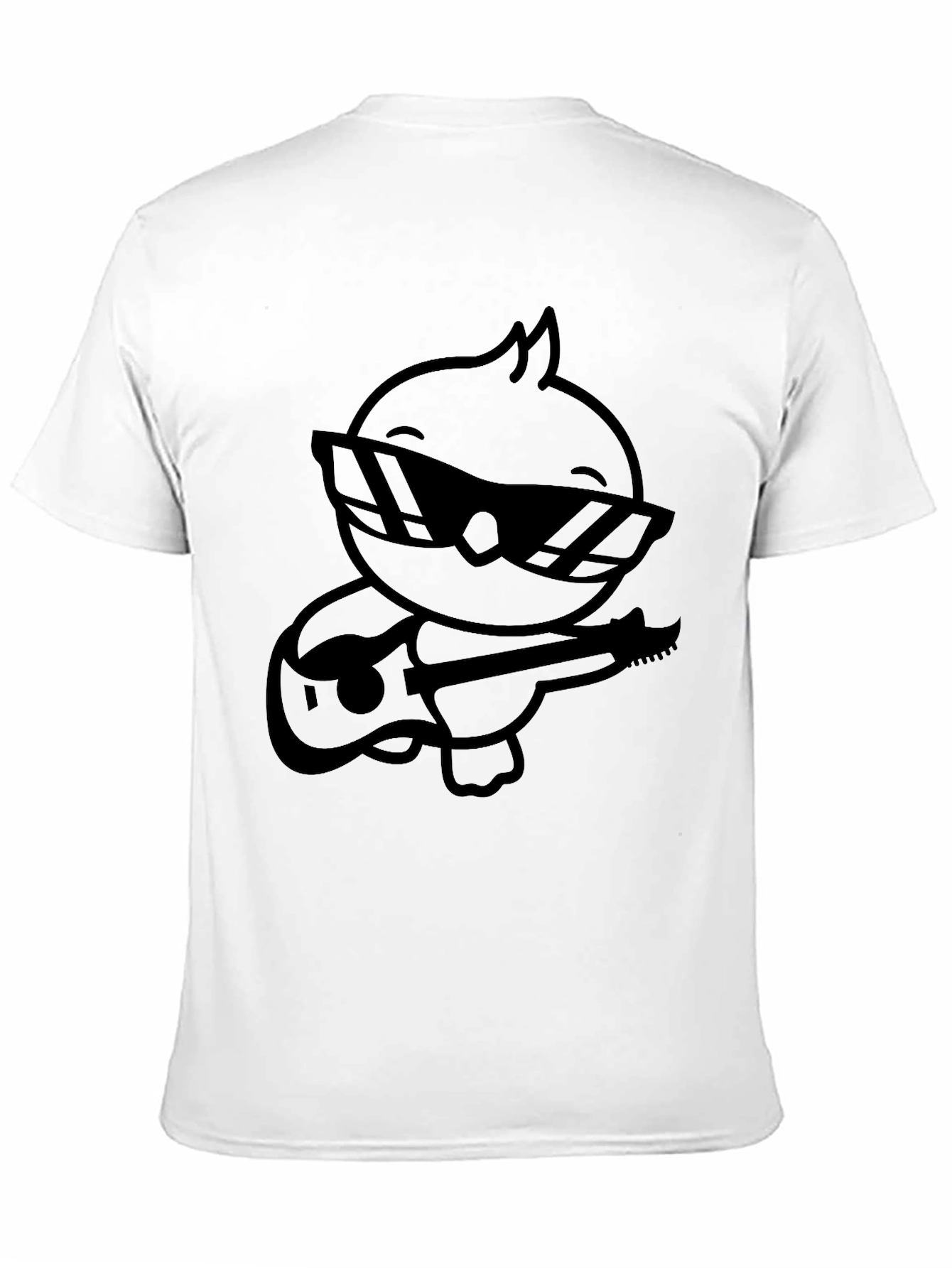 Cool Chick Guitar Player Black T-Shirt