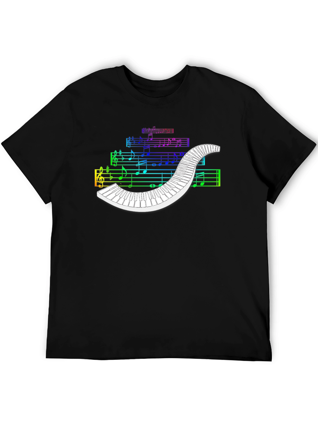 Rainbow Music Piano T-Shirt