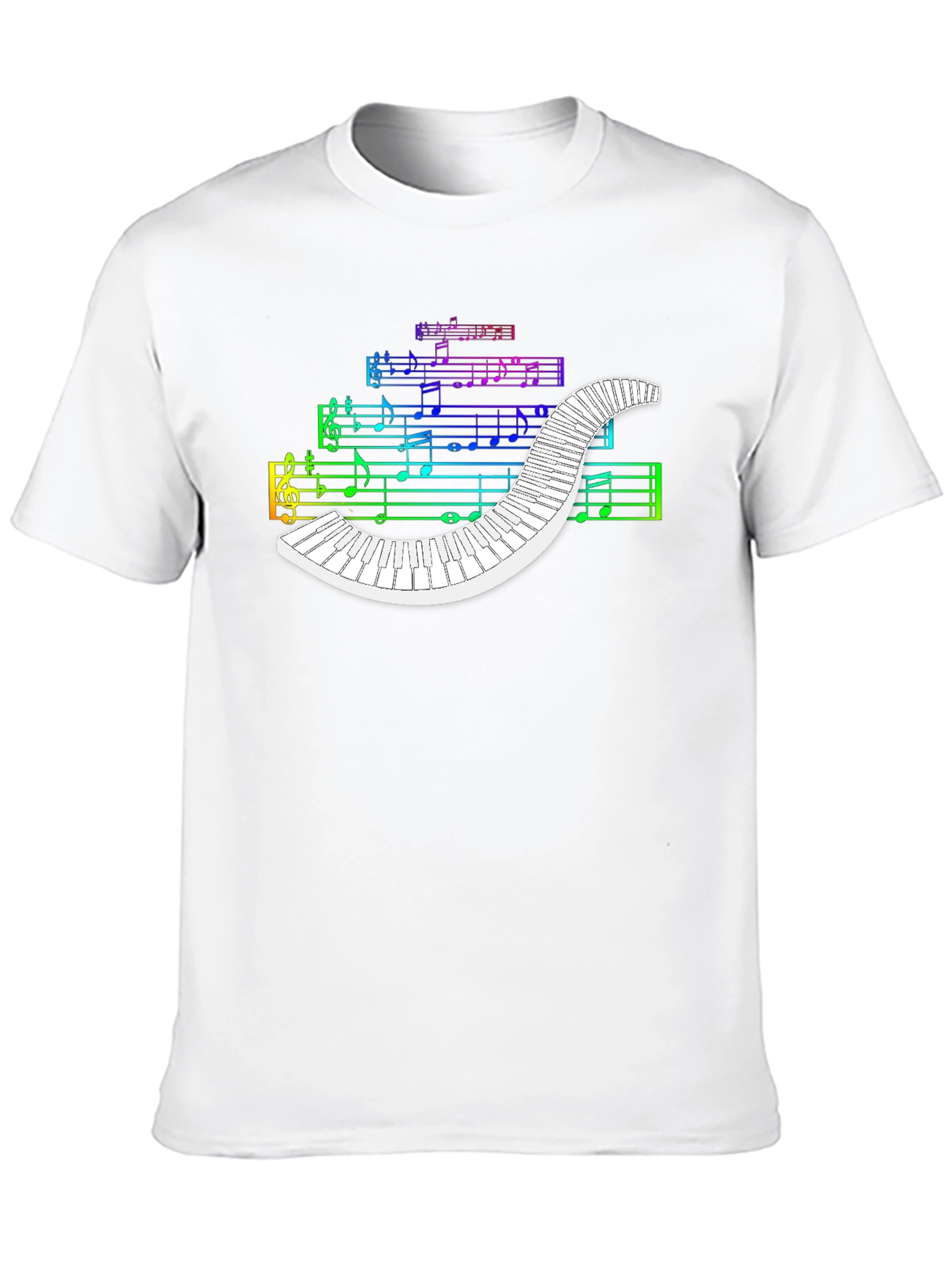 Rainbow Music Piano T-Shirt
