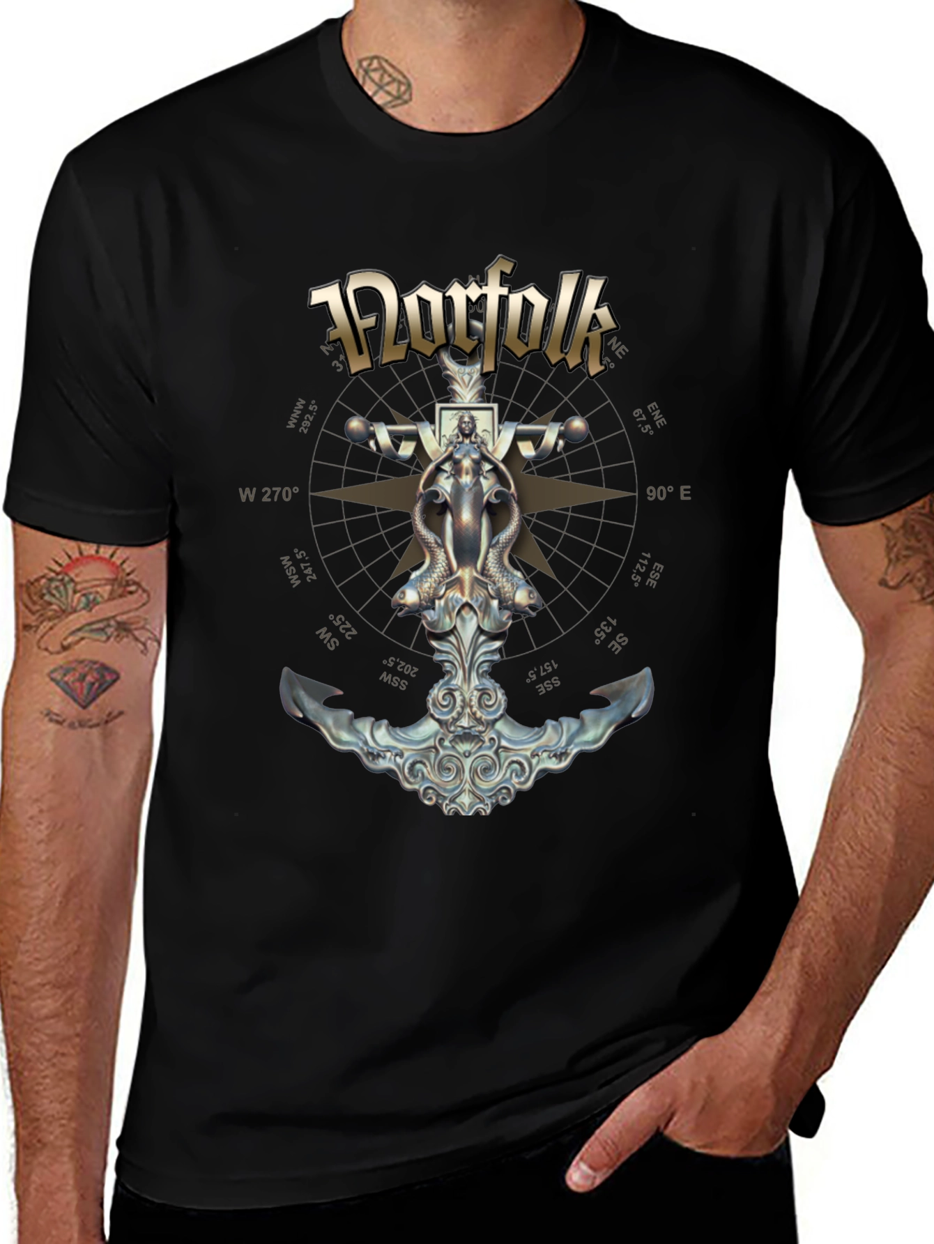Norfolk Nautical Anchor Graphic T-Shirt