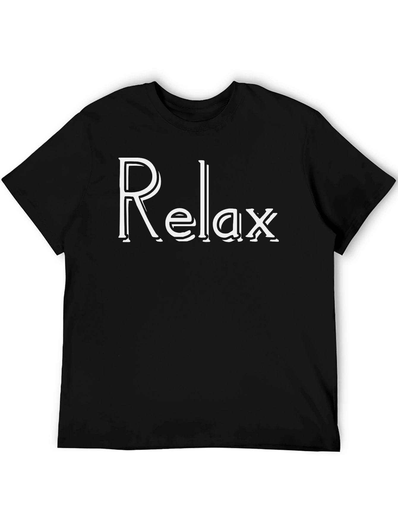 Relax Graphic Black T-Shirt
