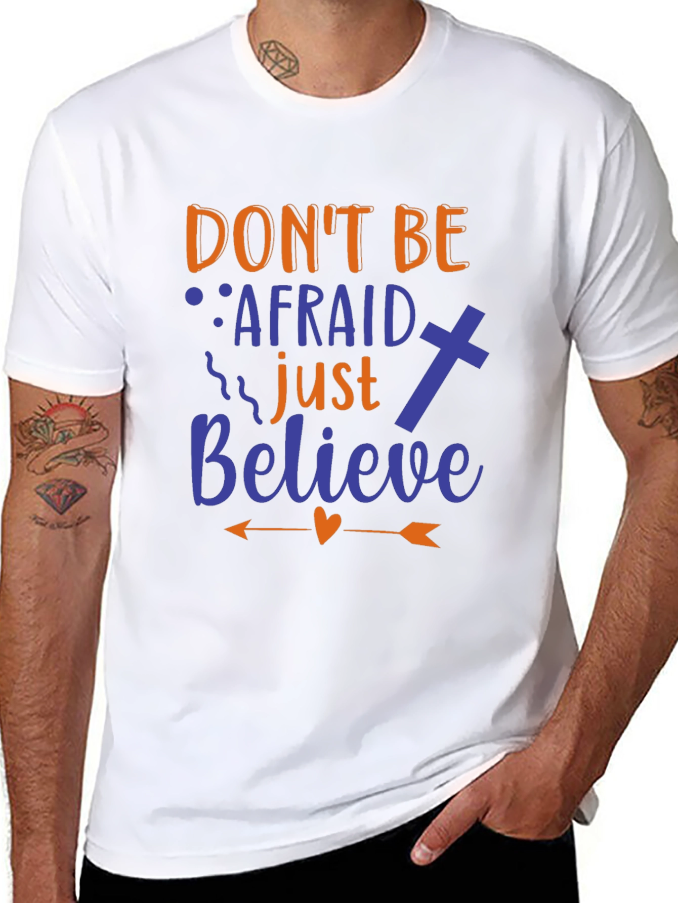 Dont Be Afraid Graphic Print T-Shirt