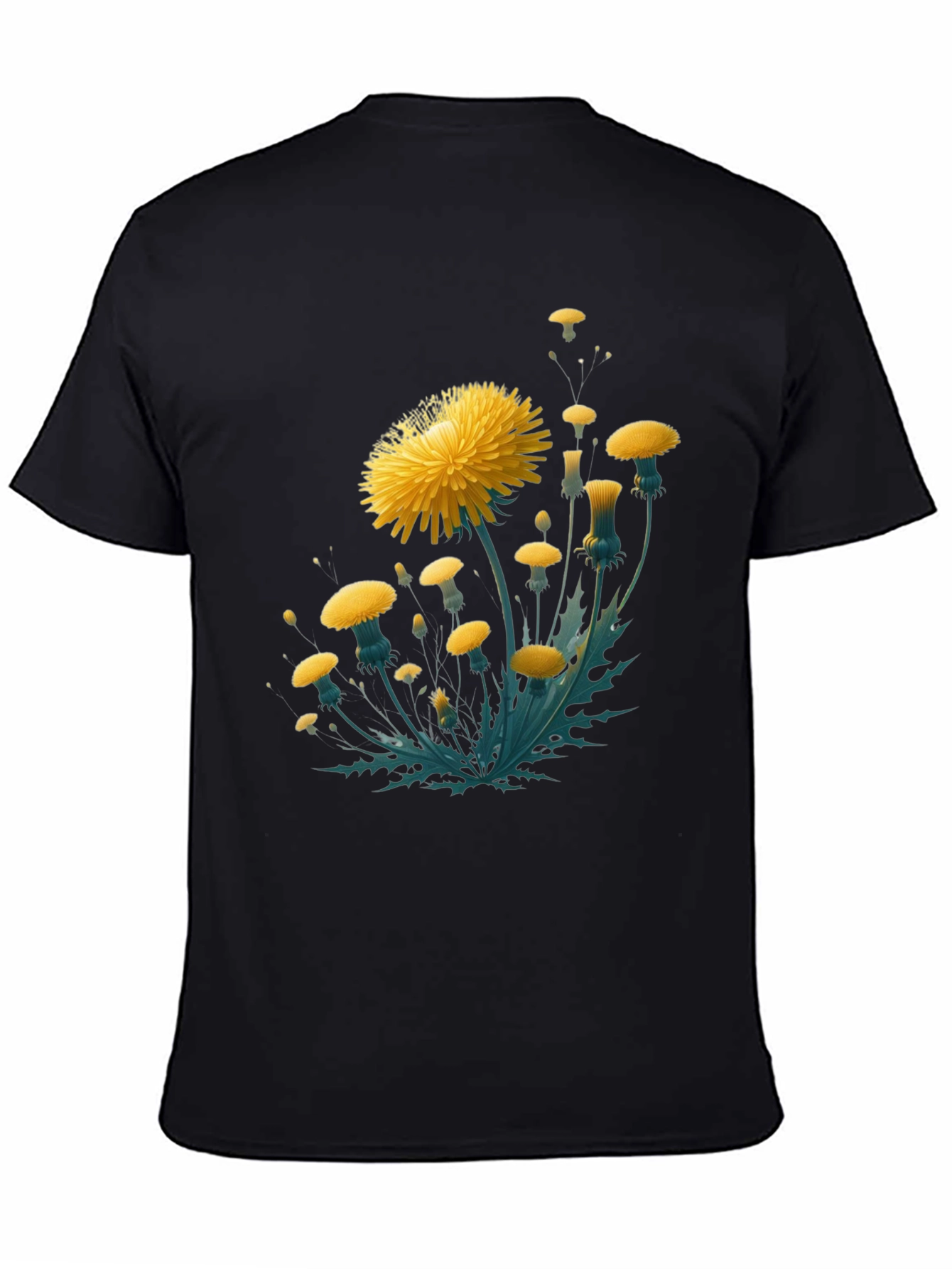 Dandelion Graphic Black T-Shirt