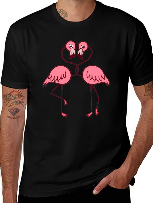 Fun Flamingo Lovers T-Shirt - Black