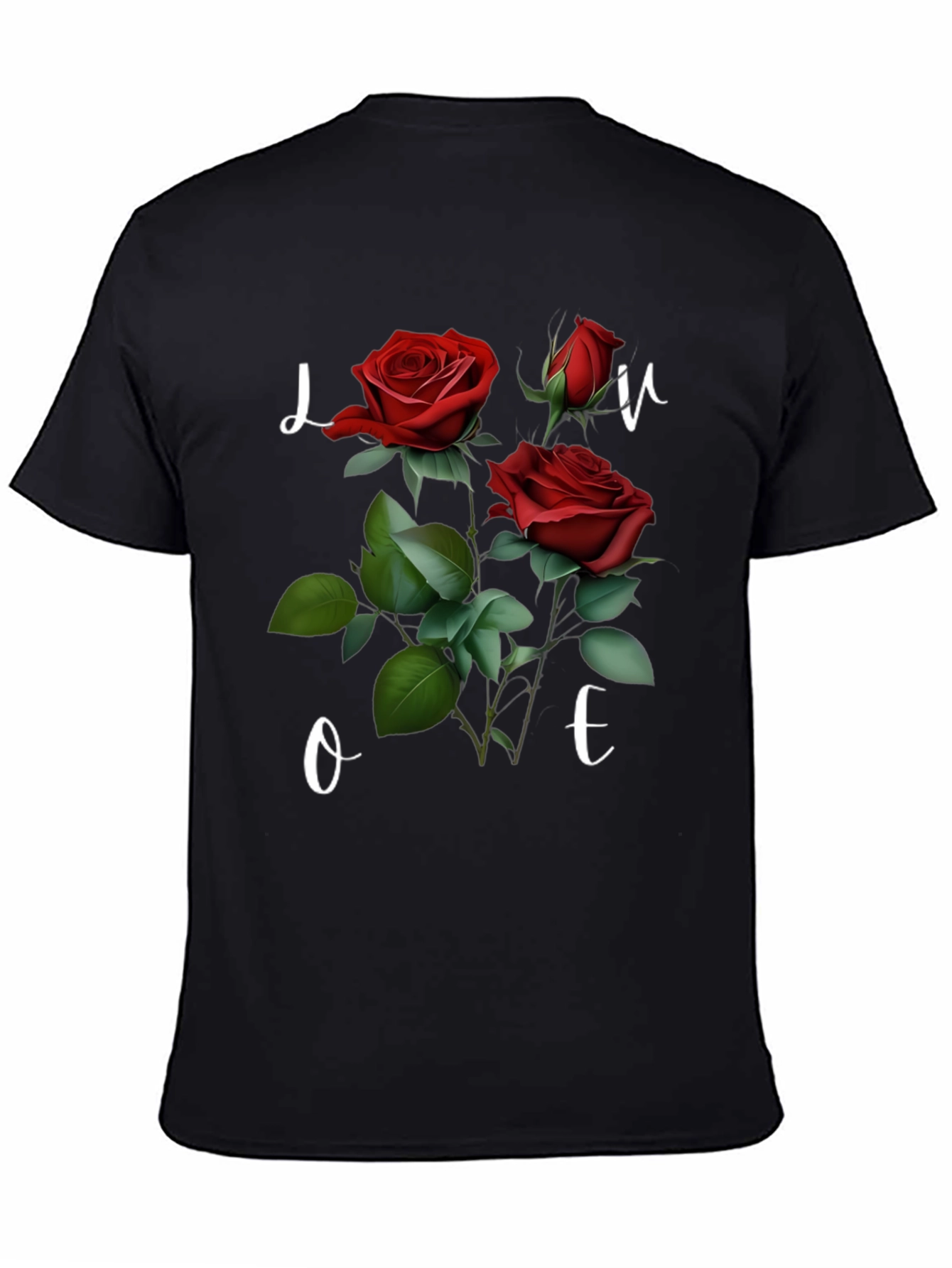 Floral Love T-Shirt - Romantic Red Roses