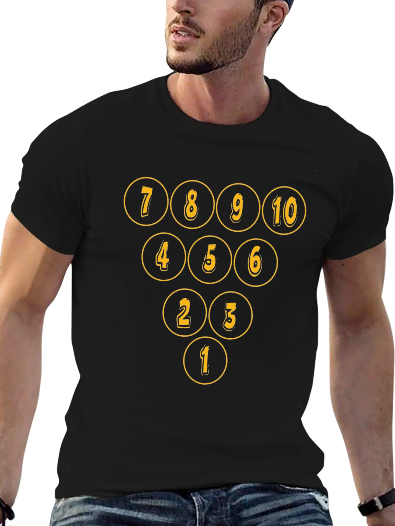 Bowling Pin Numbers T-Shirt - Strike in Style