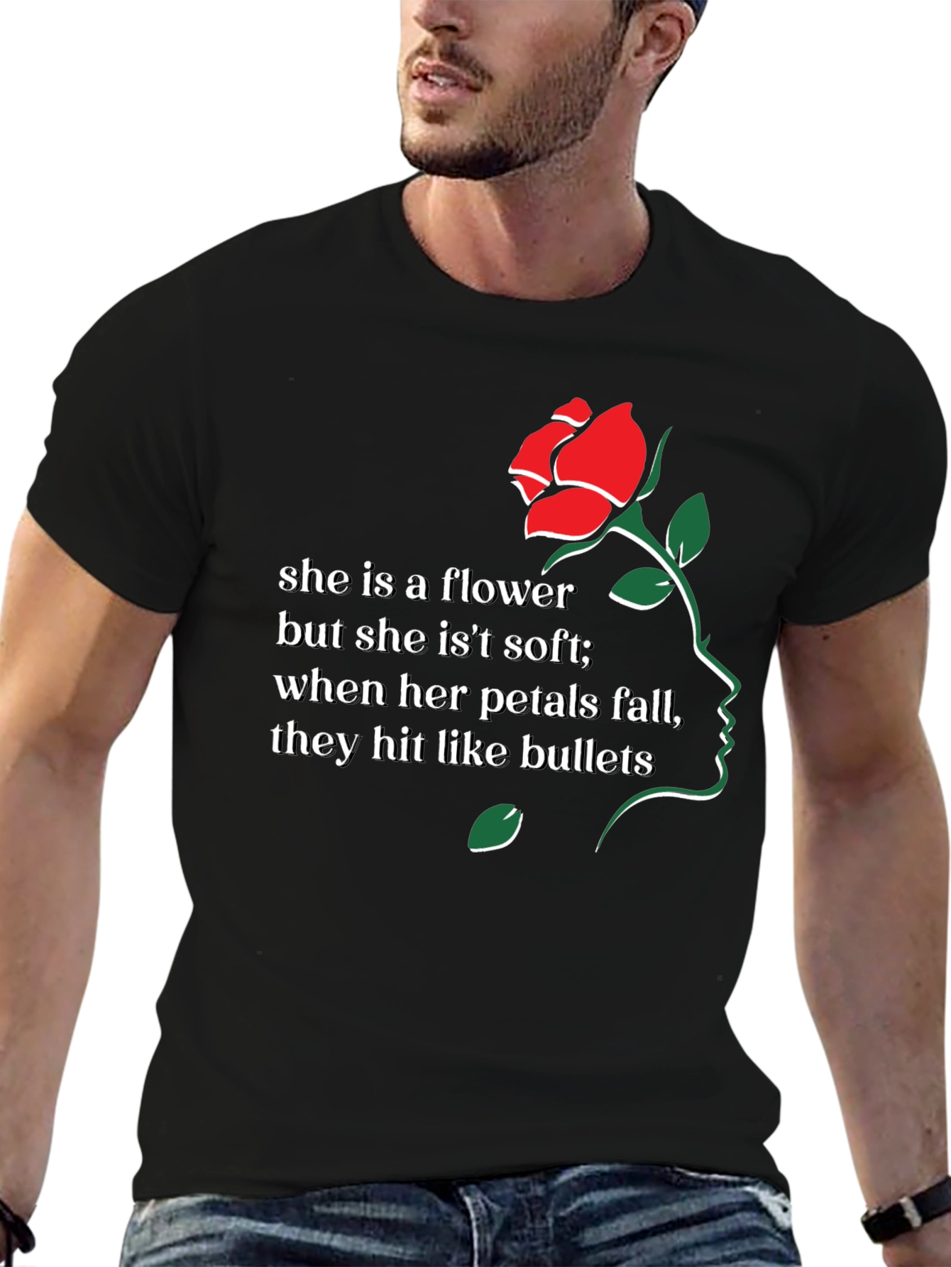 She is a Flower T-Shirt - Unique Graphic Tee