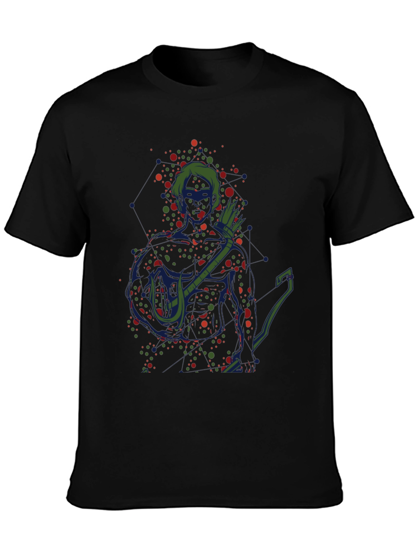 Green Arrow Art T-Shirt - Black