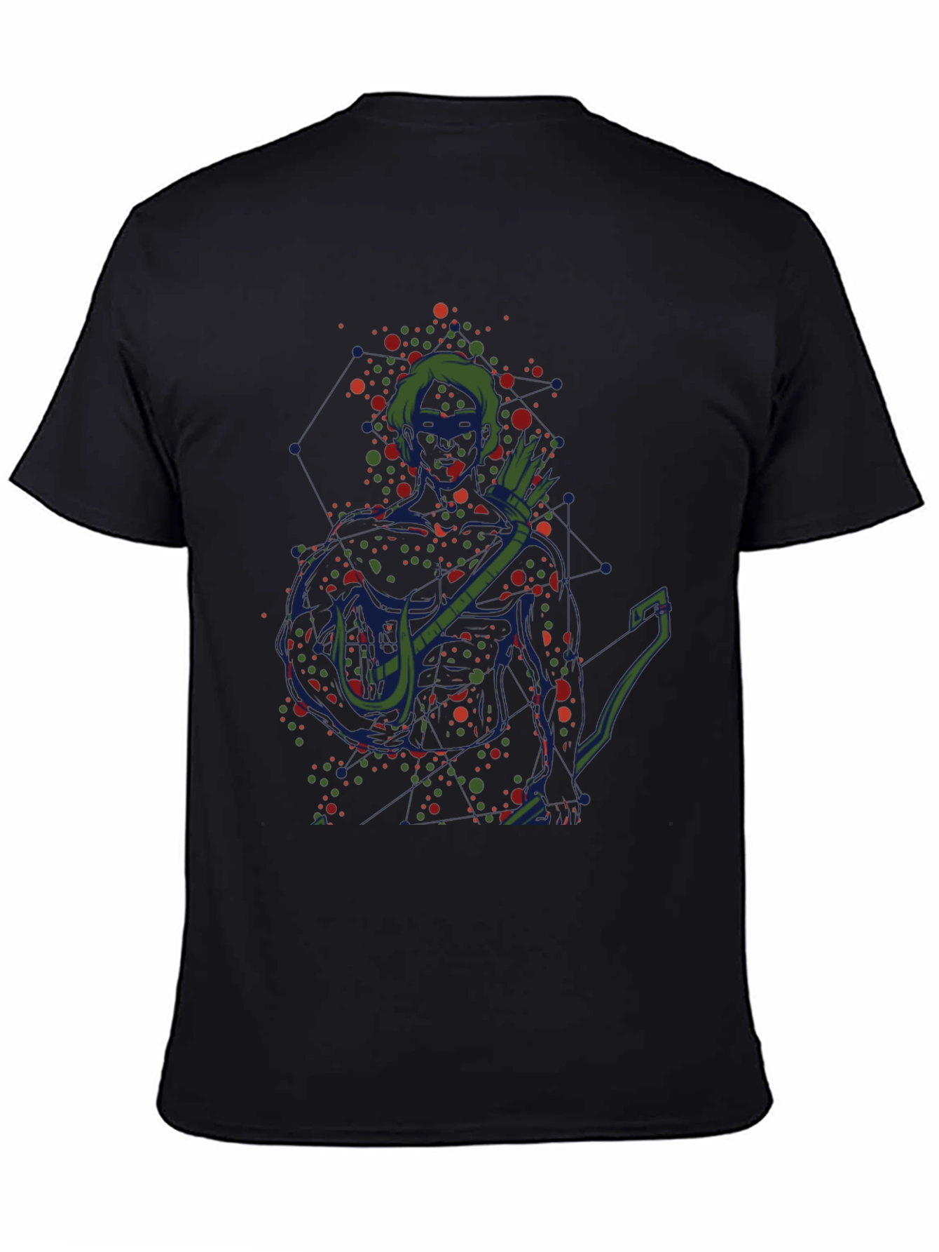 Green Arrow Art T-Shirt - Black