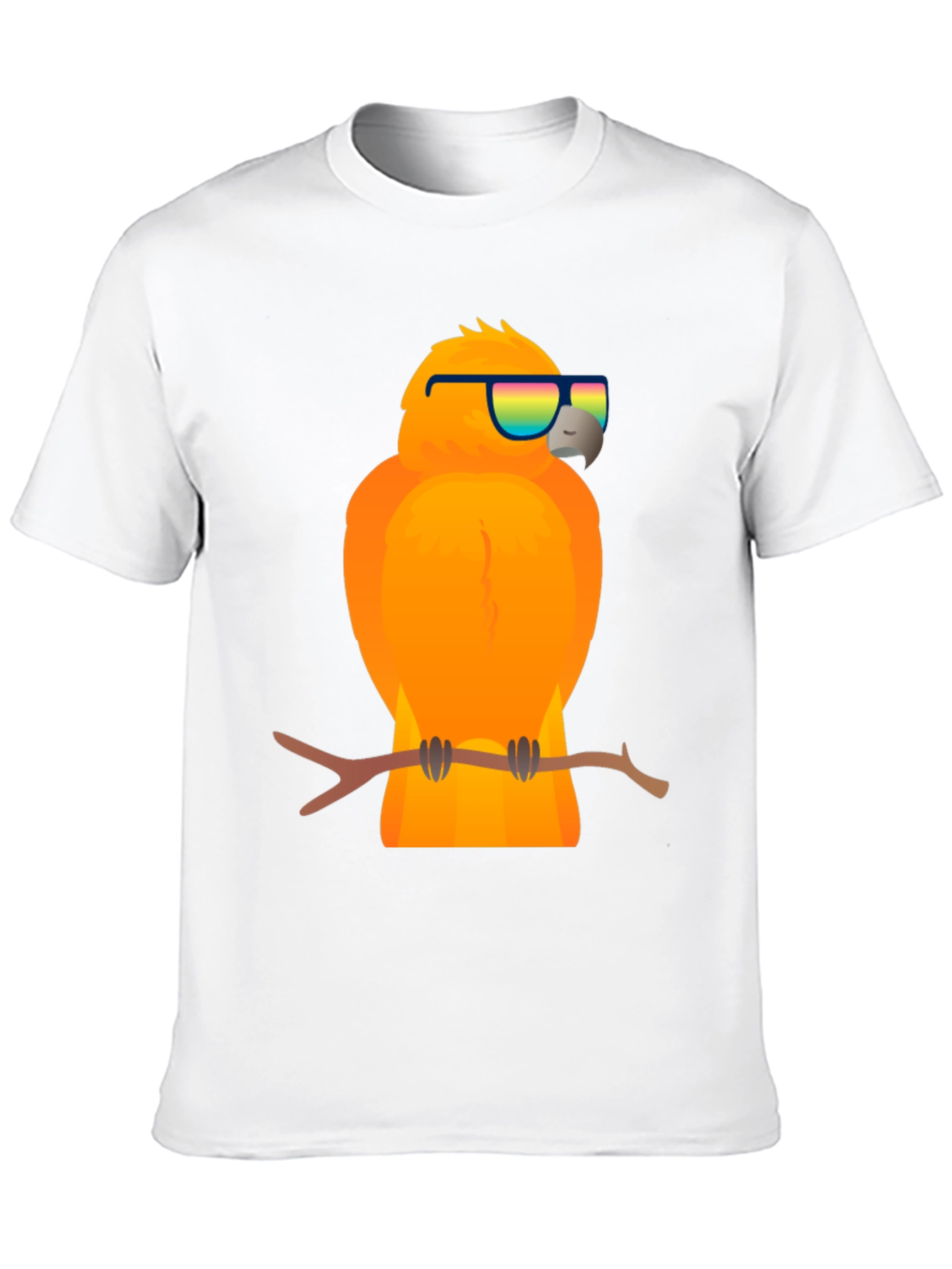 Cool Parrot Graphic Tee - Black T-Shirt