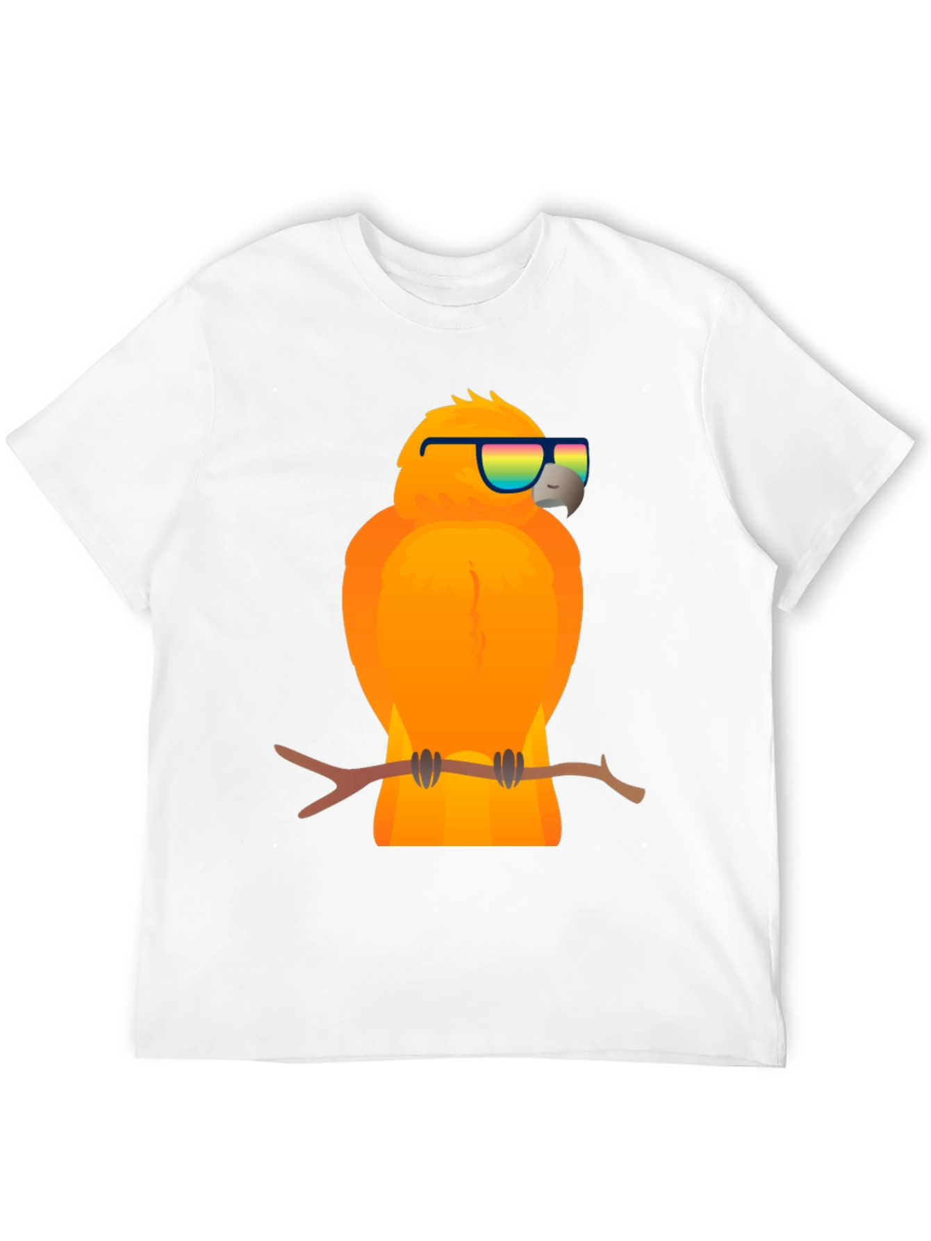 Cool Parrot Graphic Tee - Black T-Shirt
