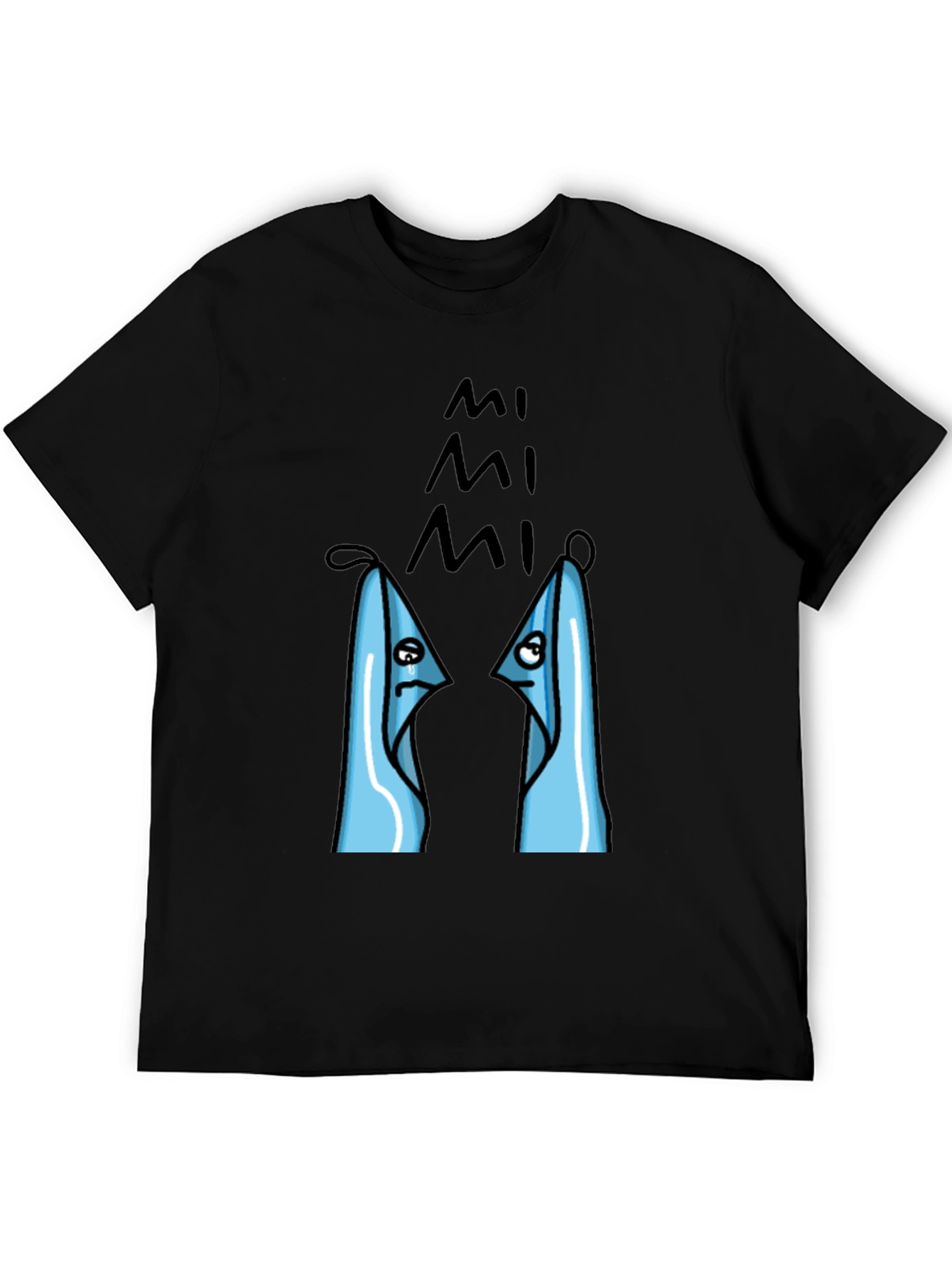MiMis Sad Towels Black T-Shirt