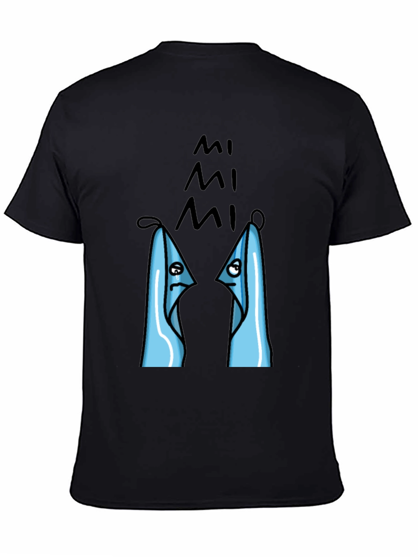 MiMis Sad Towels Black T-Shirt