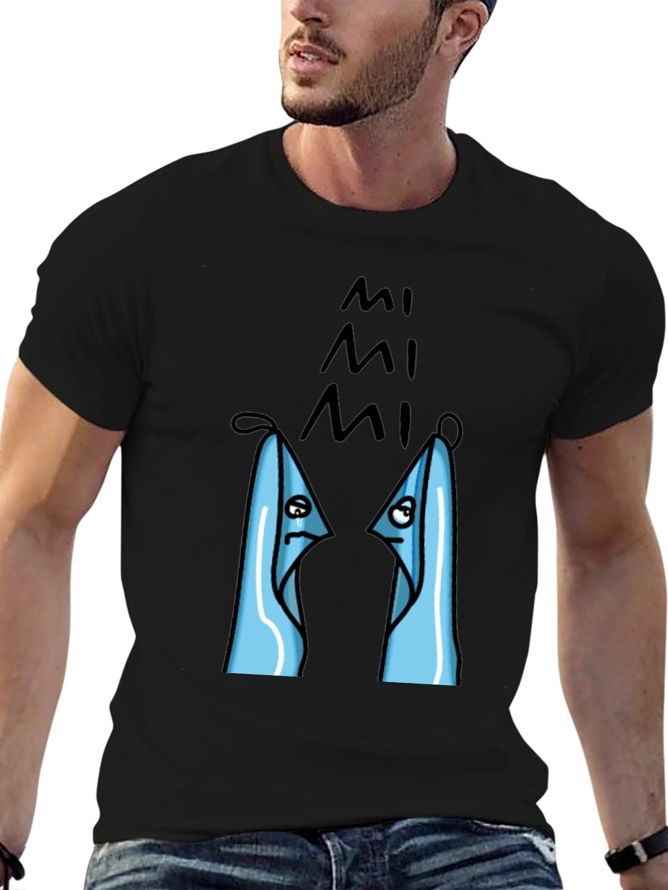 MiMis Sad Towels Black T-Shirt