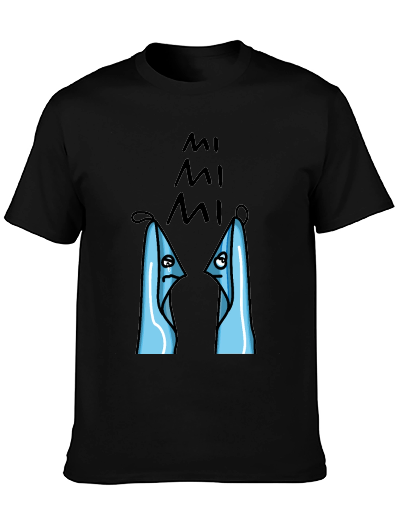 MiMis Sad Towels Black T-Shirt